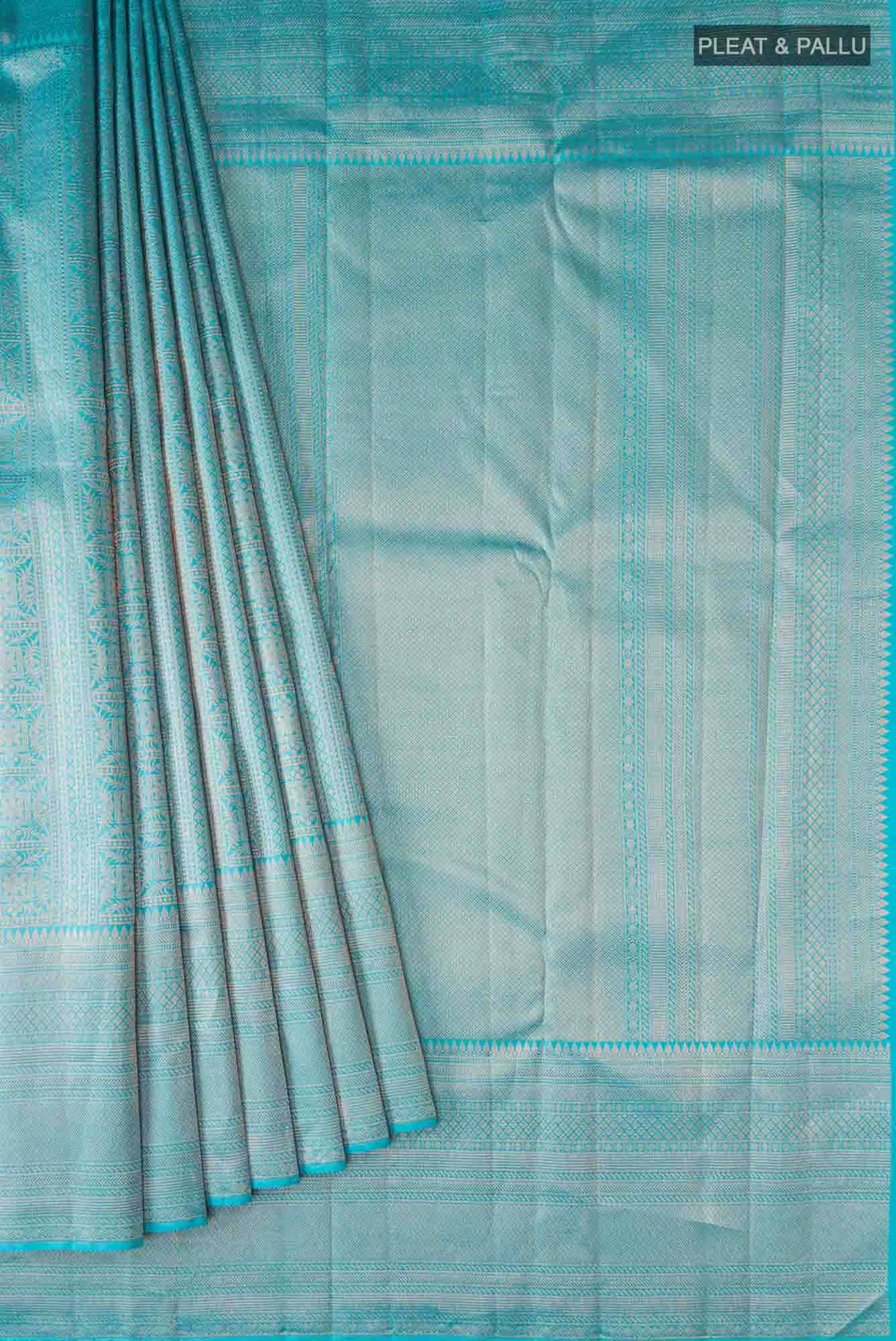 Blue Kanchipuram Silk Saree