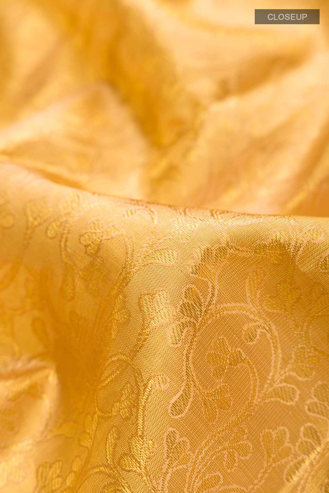 Gold Kanchipuram Silk Saree