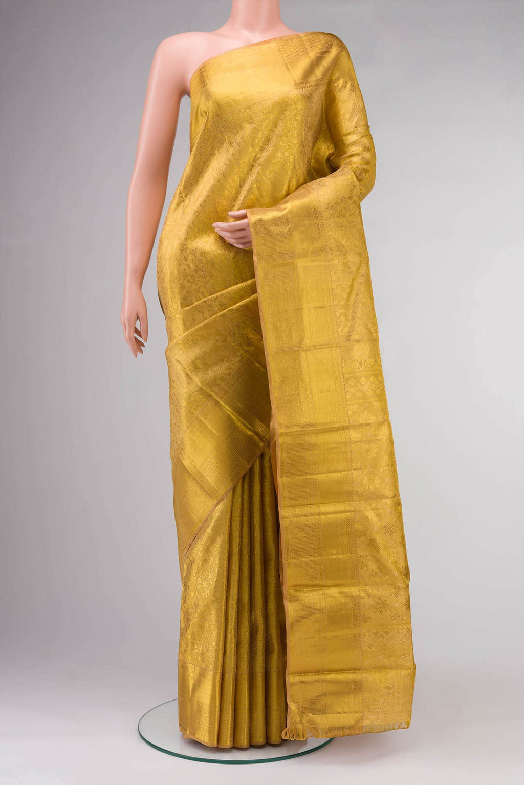 Gold Kanchipuram Silk Saree