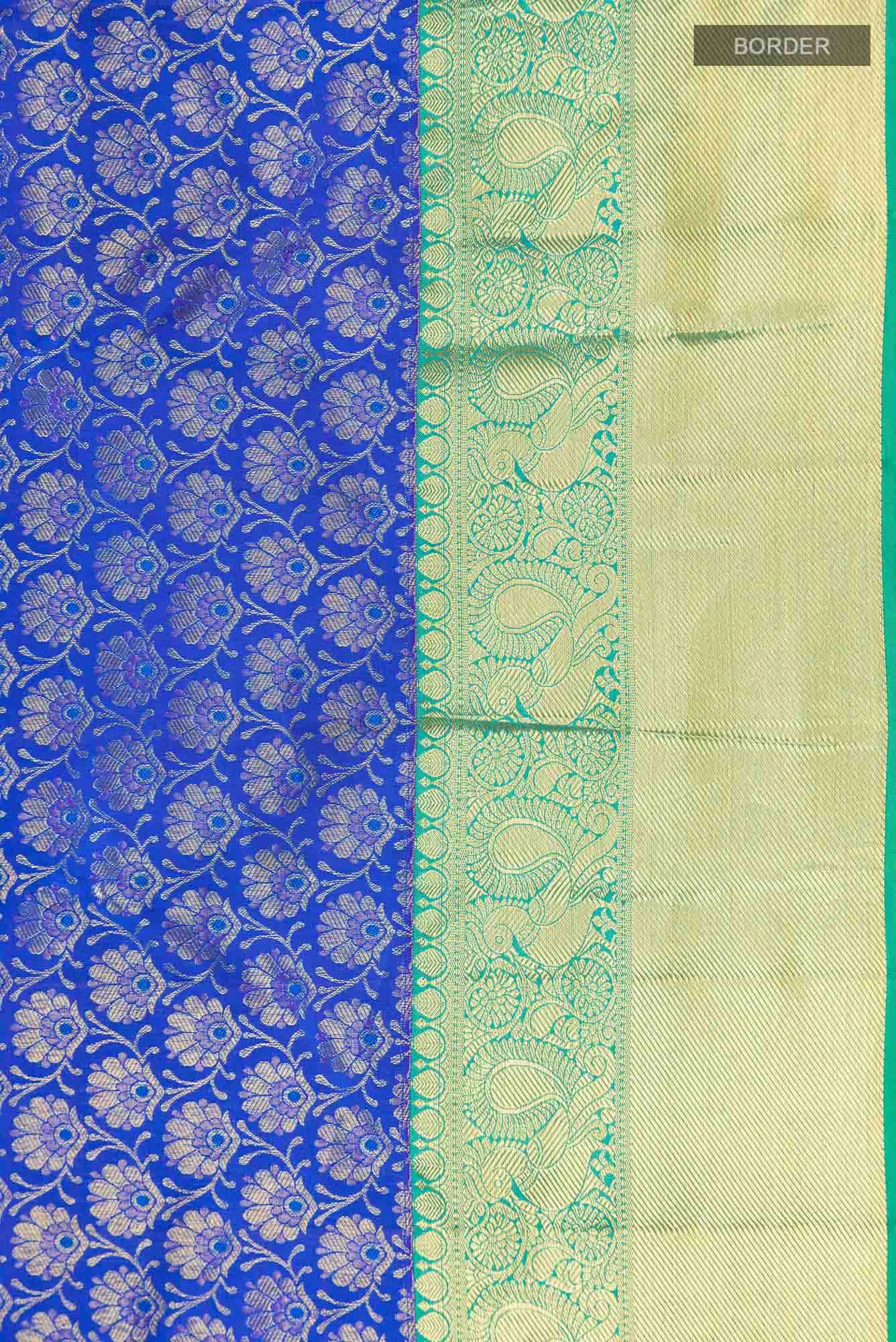 Blue Kanchipuram Silk Saree