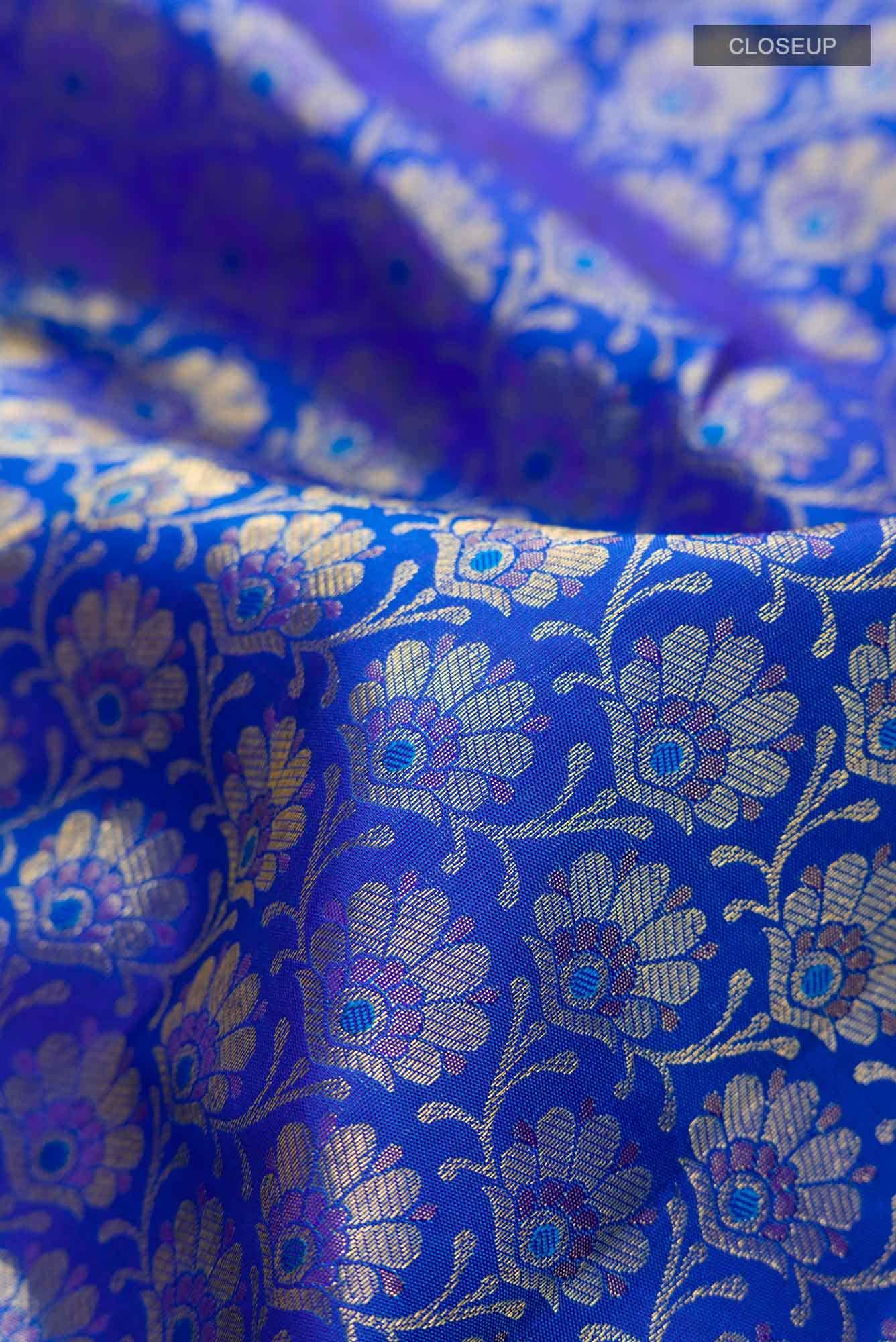 Blue Kanchipuram Silk Saree