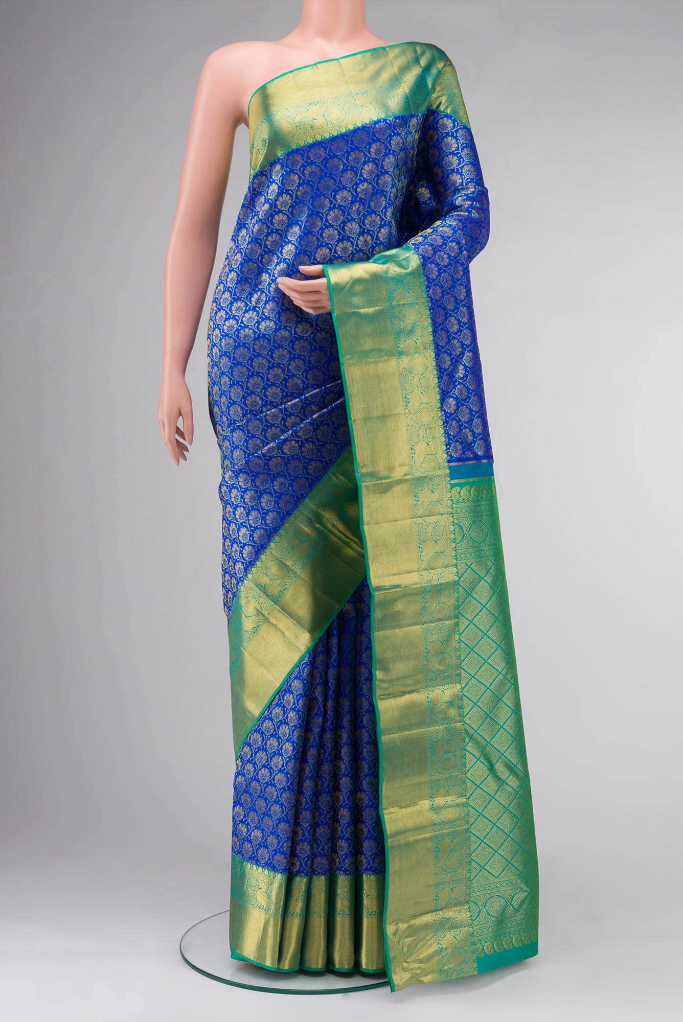 Blue Kanchipuram Silk Saree