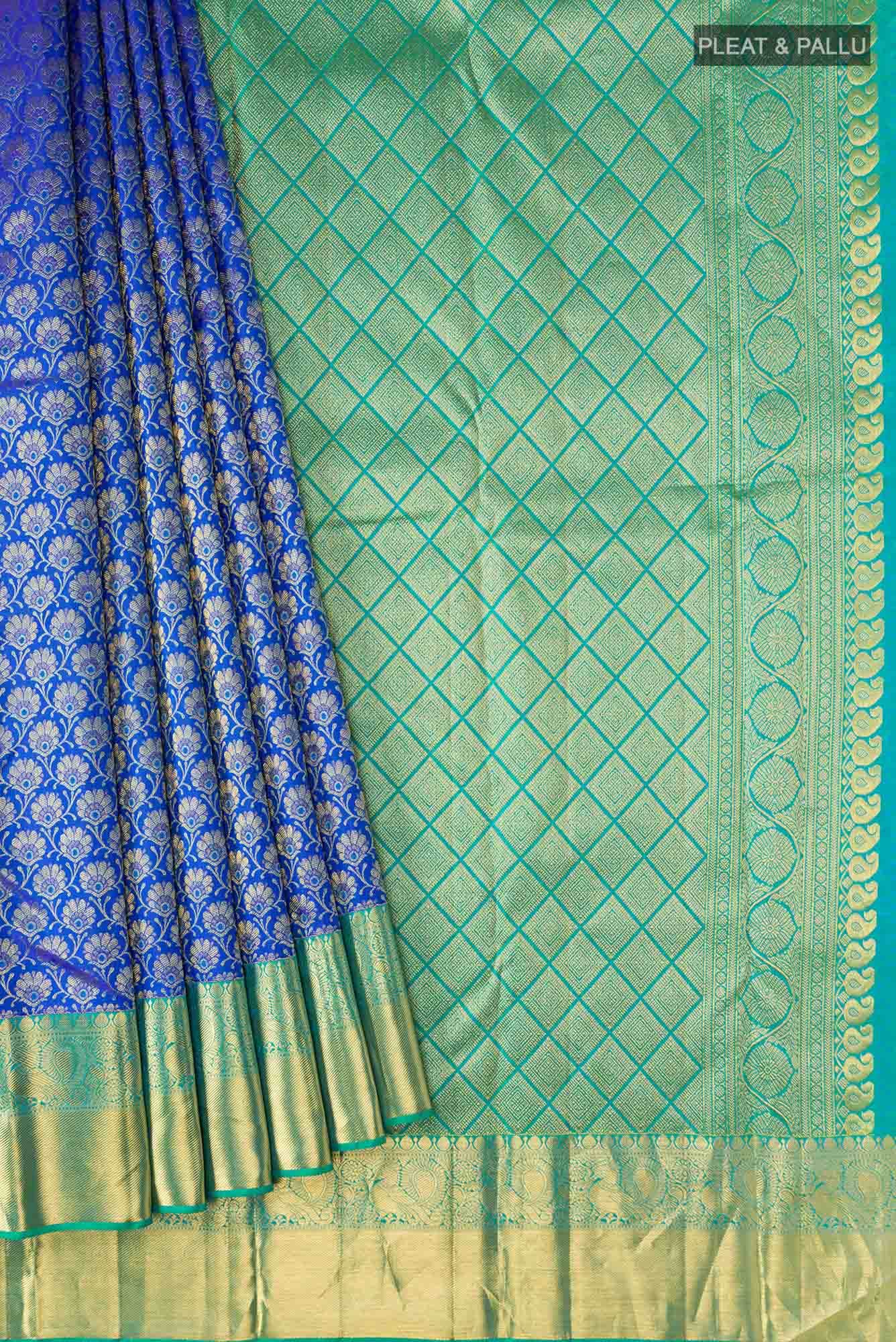 Blue Kanchipuram Silk Saree