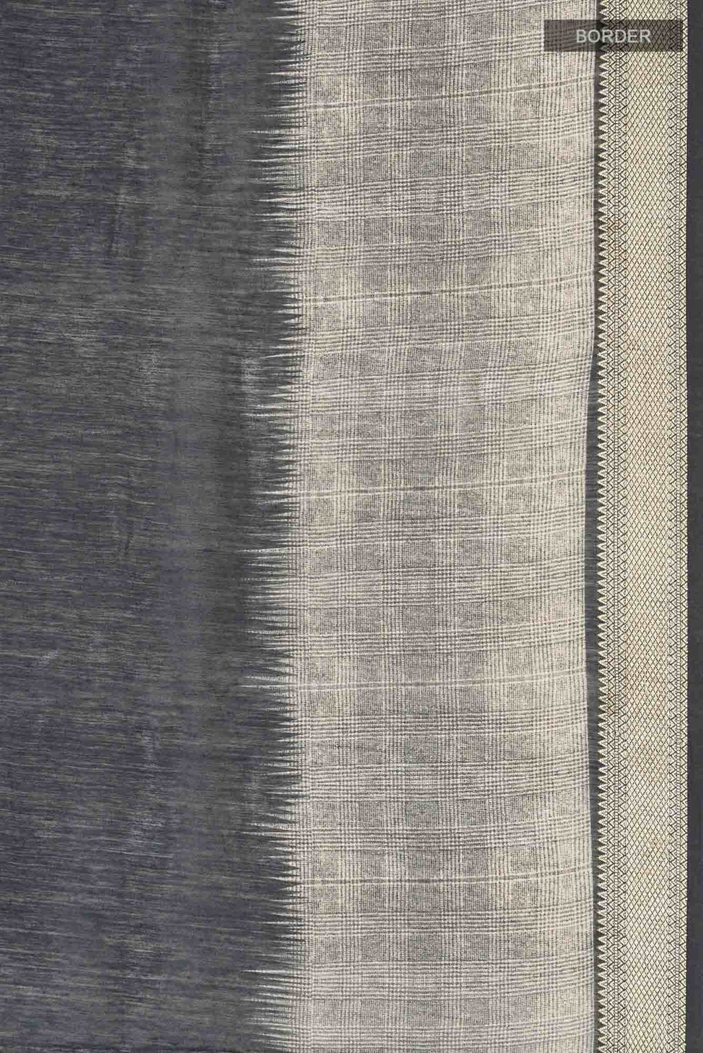 Black Bhagalpuri Tussar Silk Saree