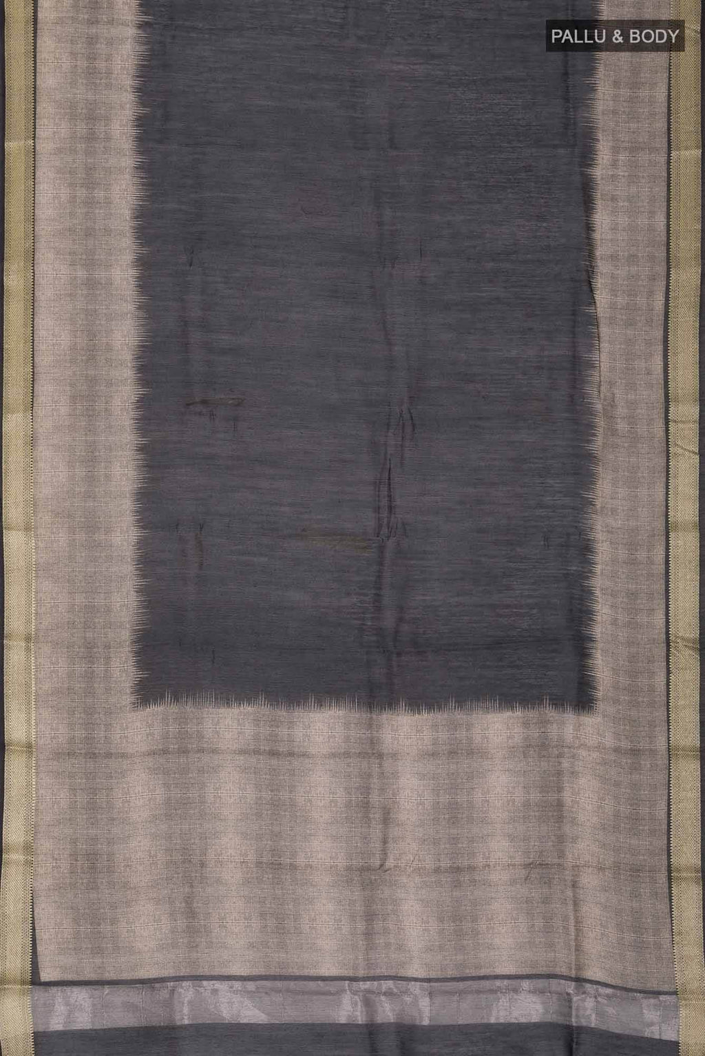 Black Bhagalpuri Tussar Silk Saree