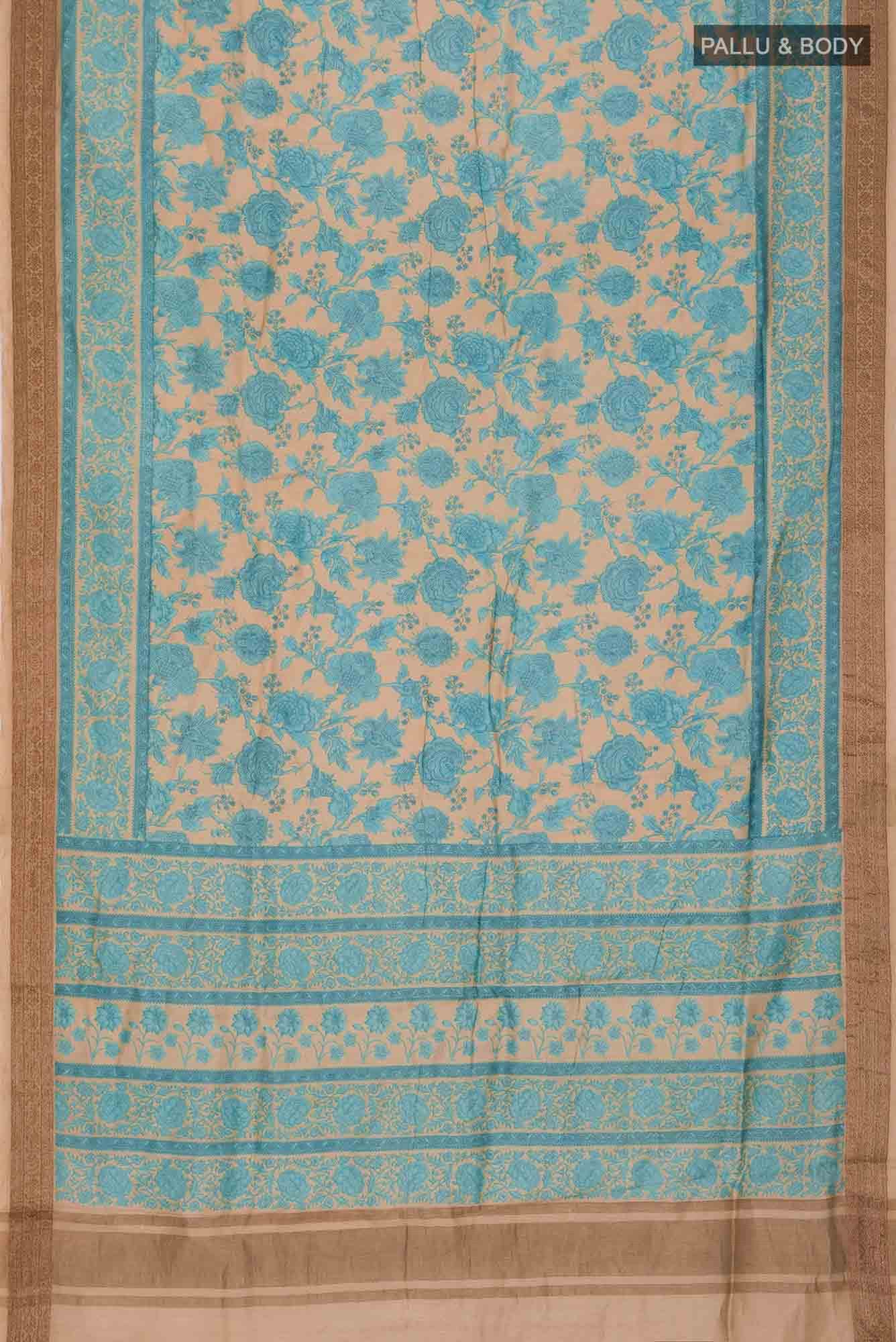 Green Bhagalpuri Tussar Silk Saree