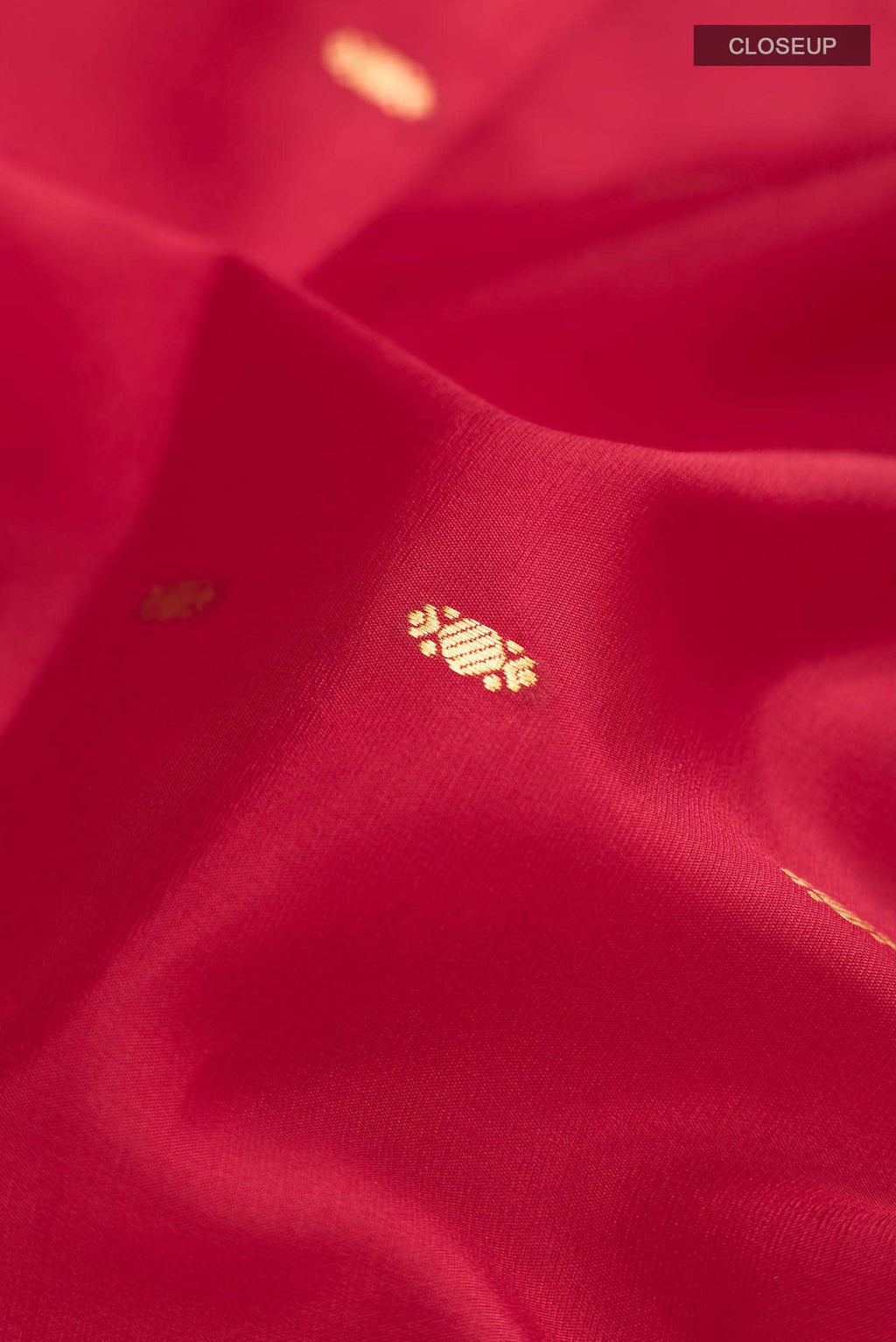 Red Mysore Crepe Saree