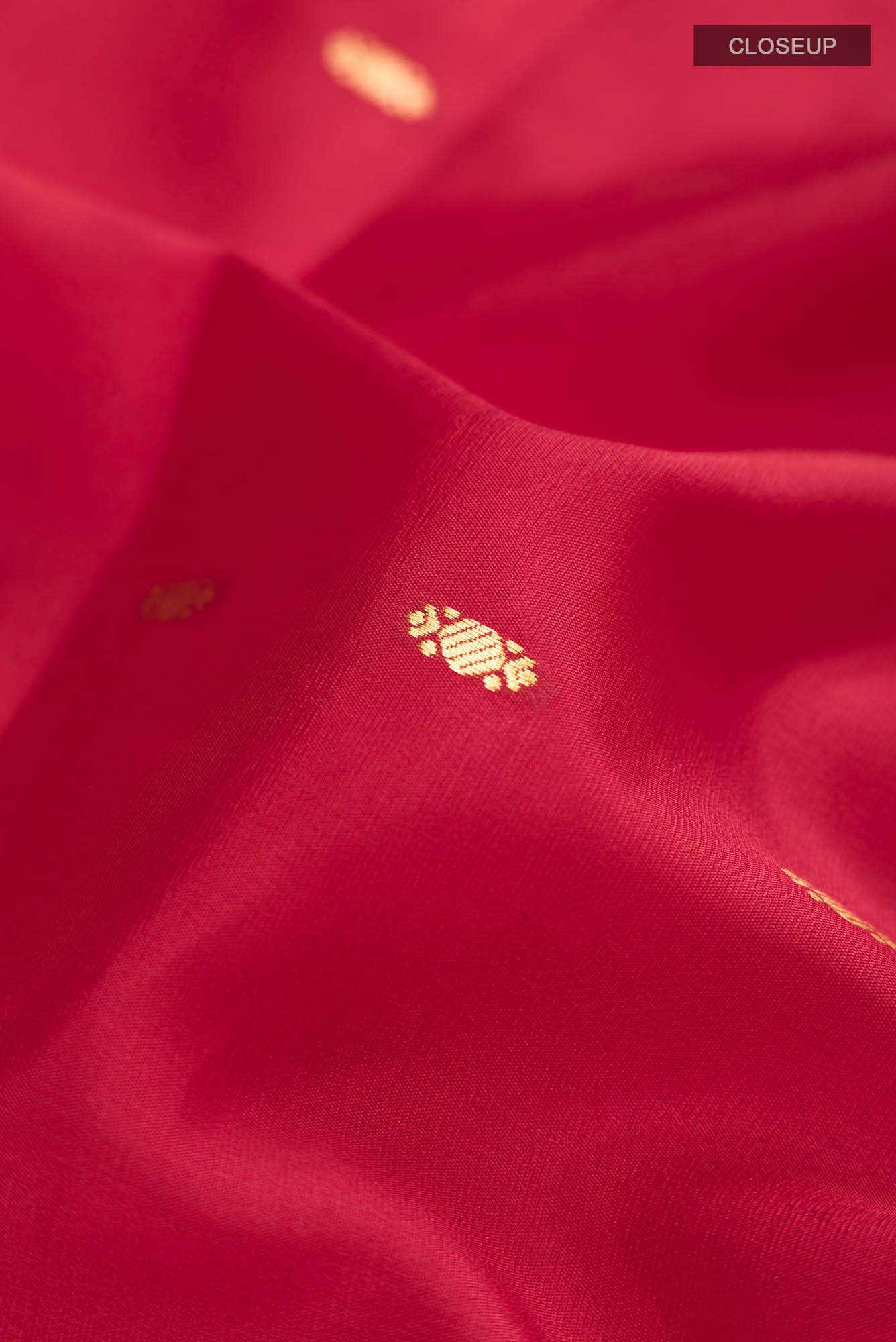 Red Mysore Crepe Saree