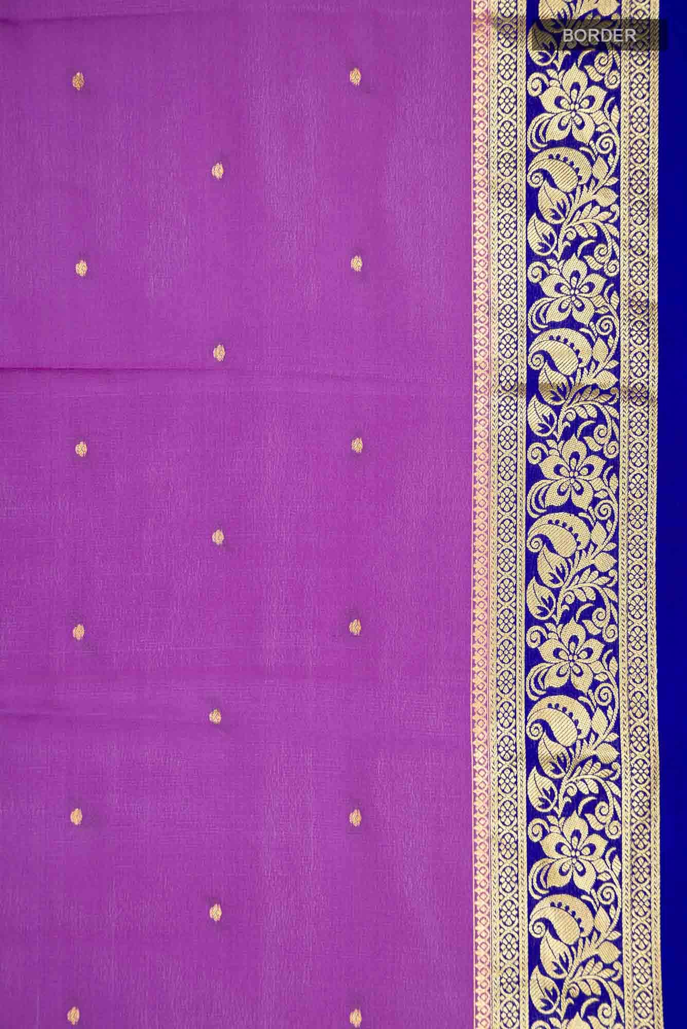 Lavender Mysore Crepe Saree