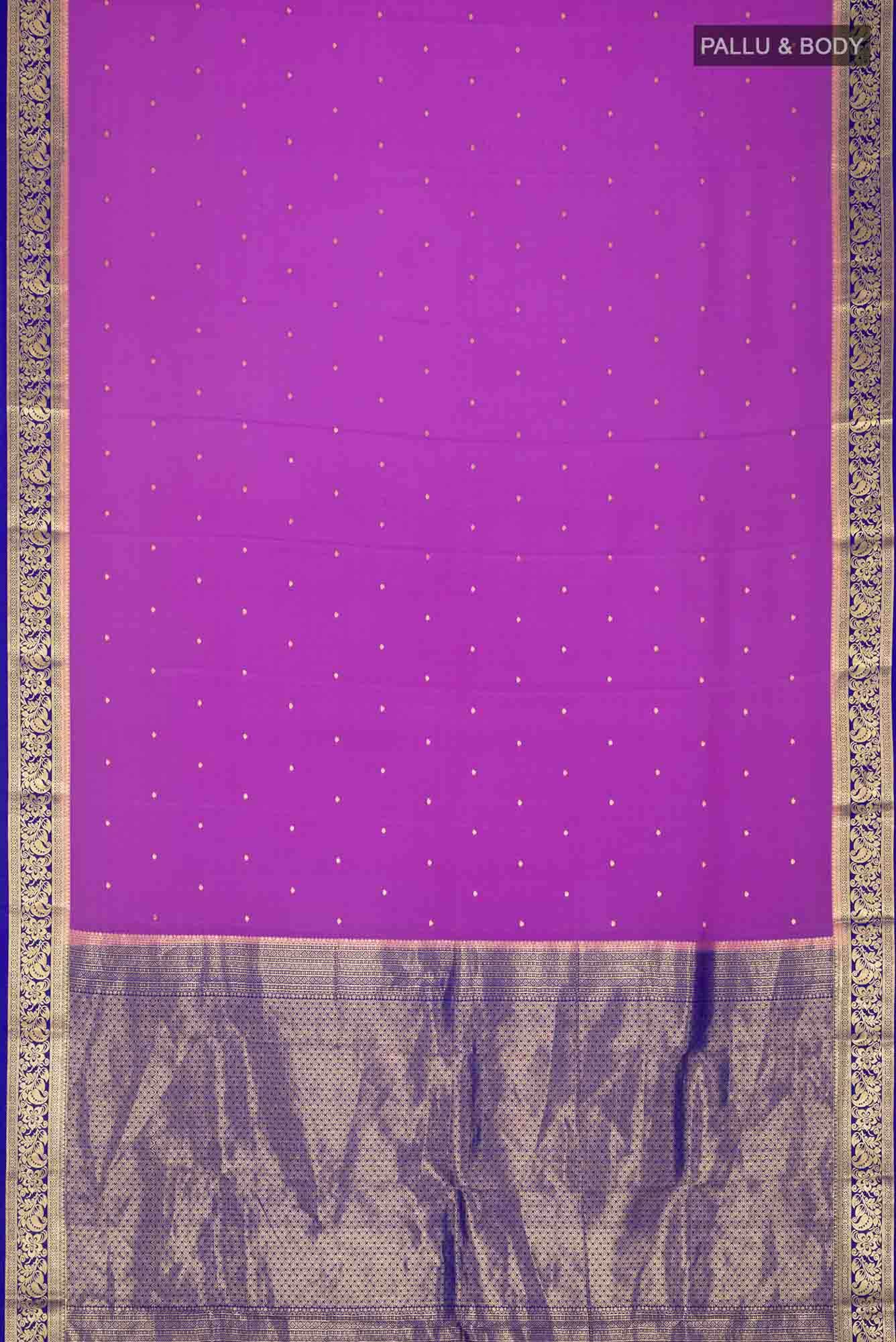 Lavender Mysore Crepe Saree