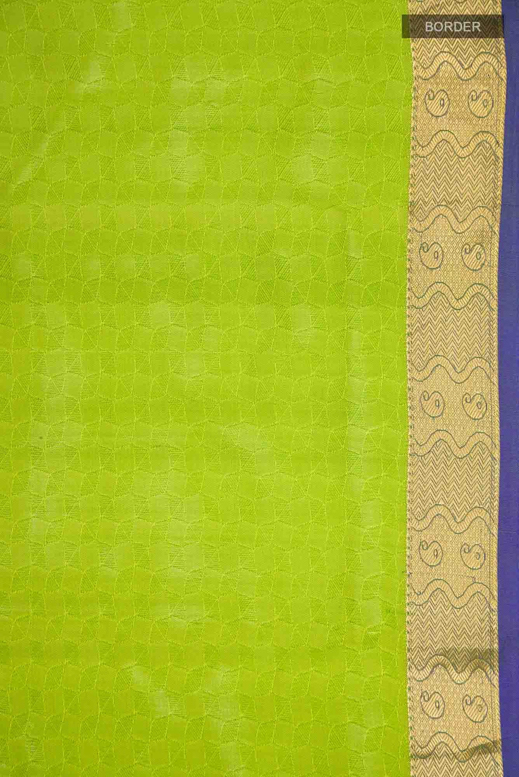 Parrot Green Kanchipuram Silk Saree