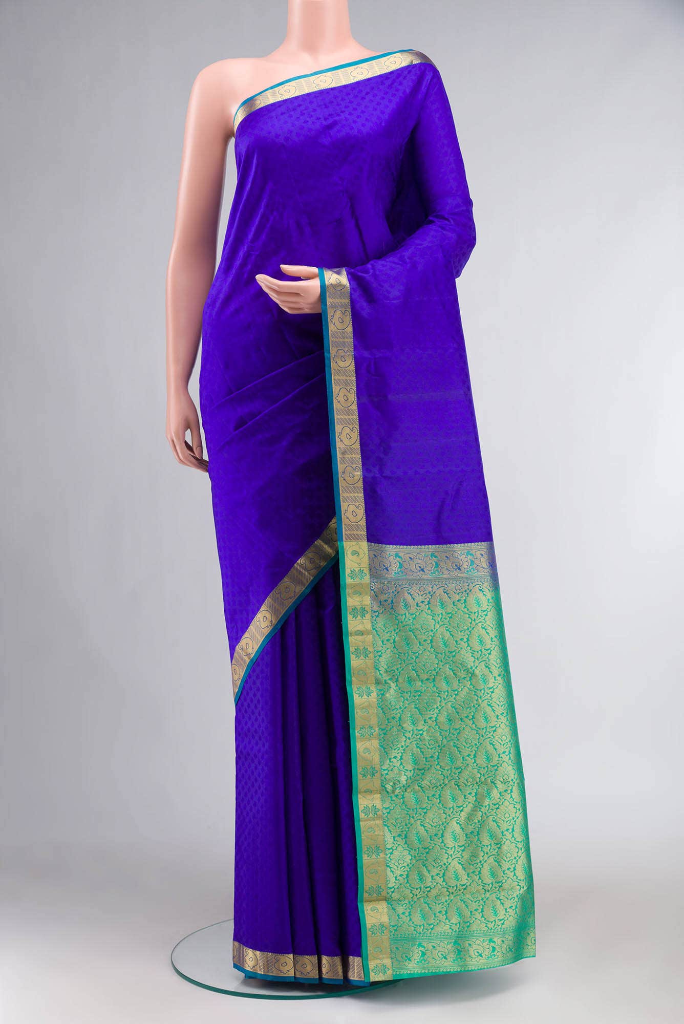 Blue Kanchipuram Silk Saree