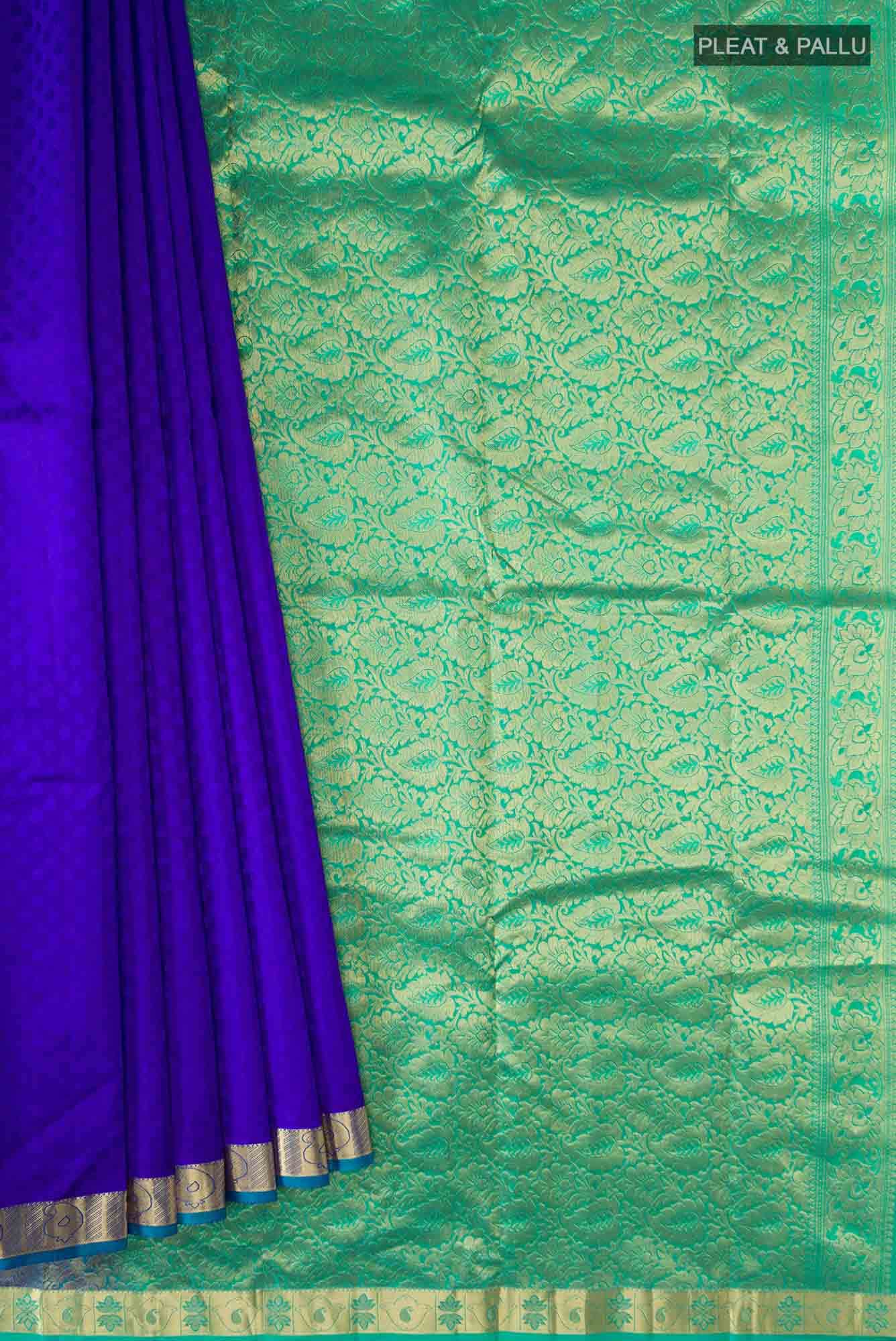 Blue Kanchipuram Silk Saree