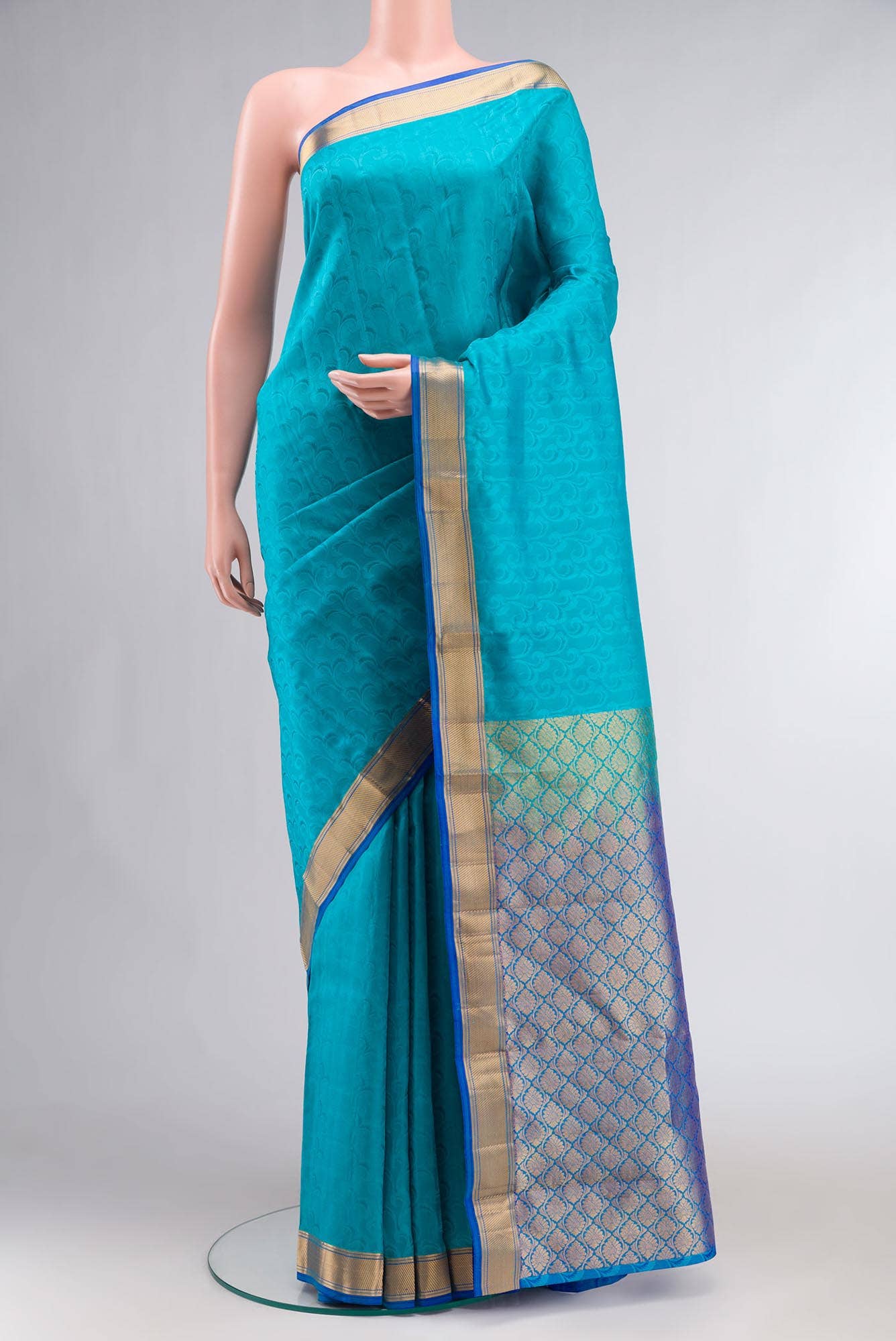 Blue Kanchipuram Silk Saree