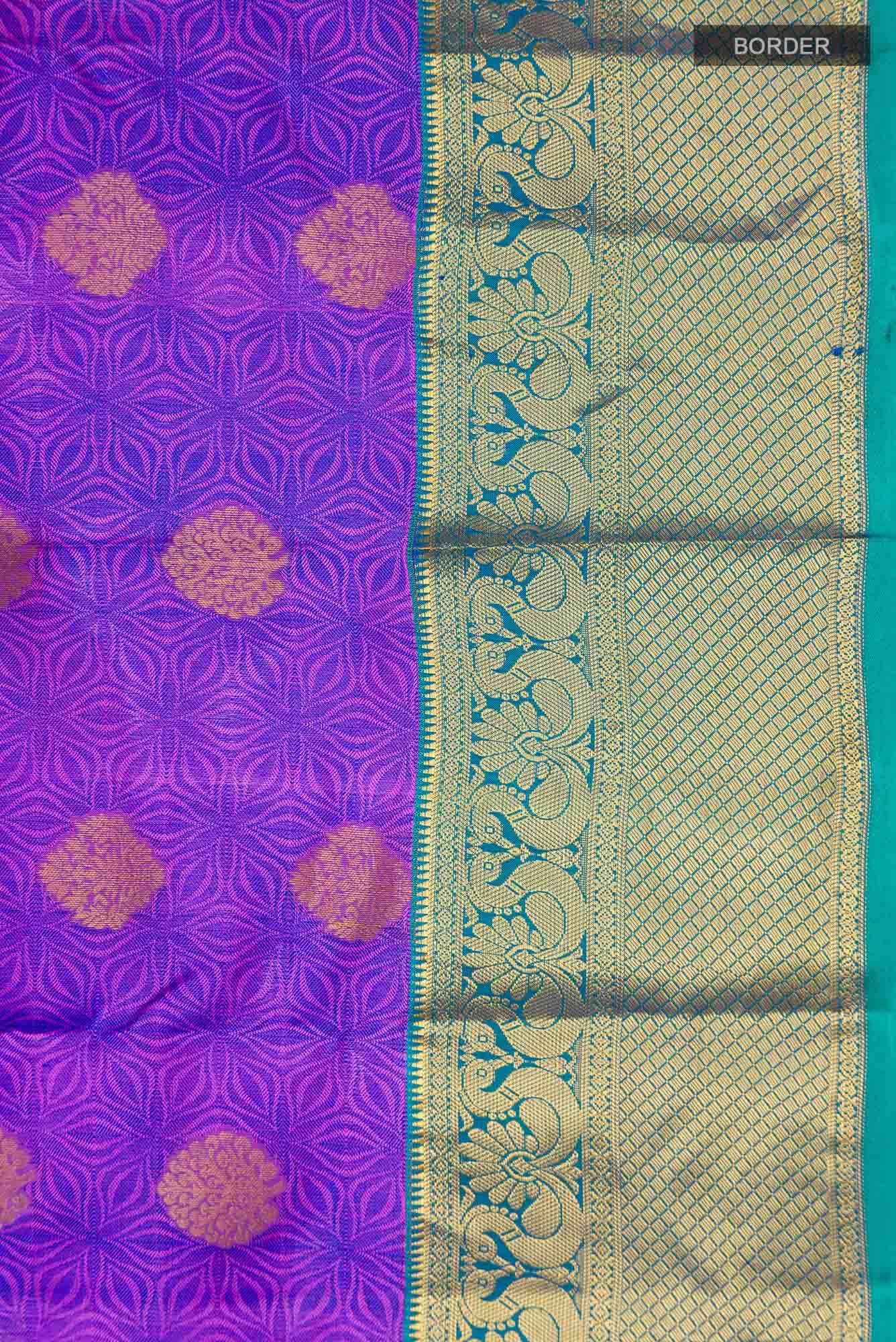 Purple Kanchipuram Silk Saree