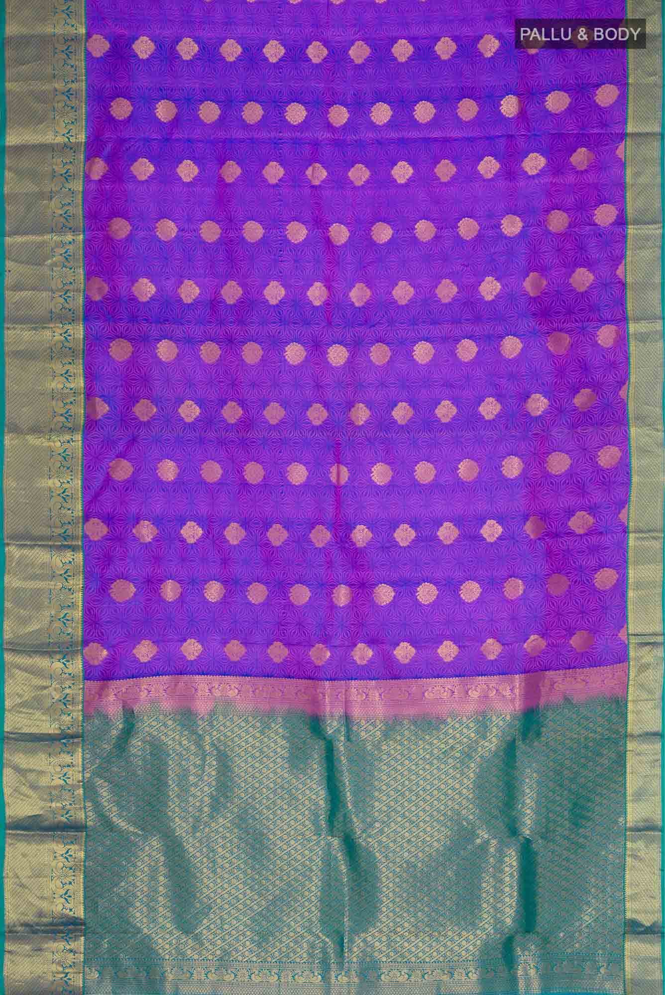 Purple Kanchipuram Silk Saree