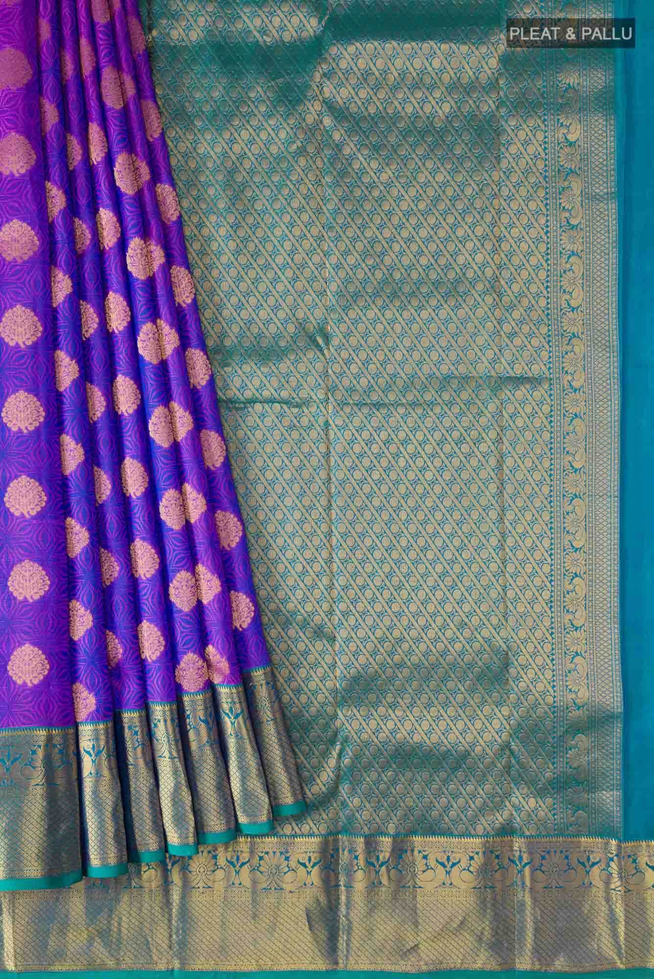 Purple Kanchipuram Silk Saree