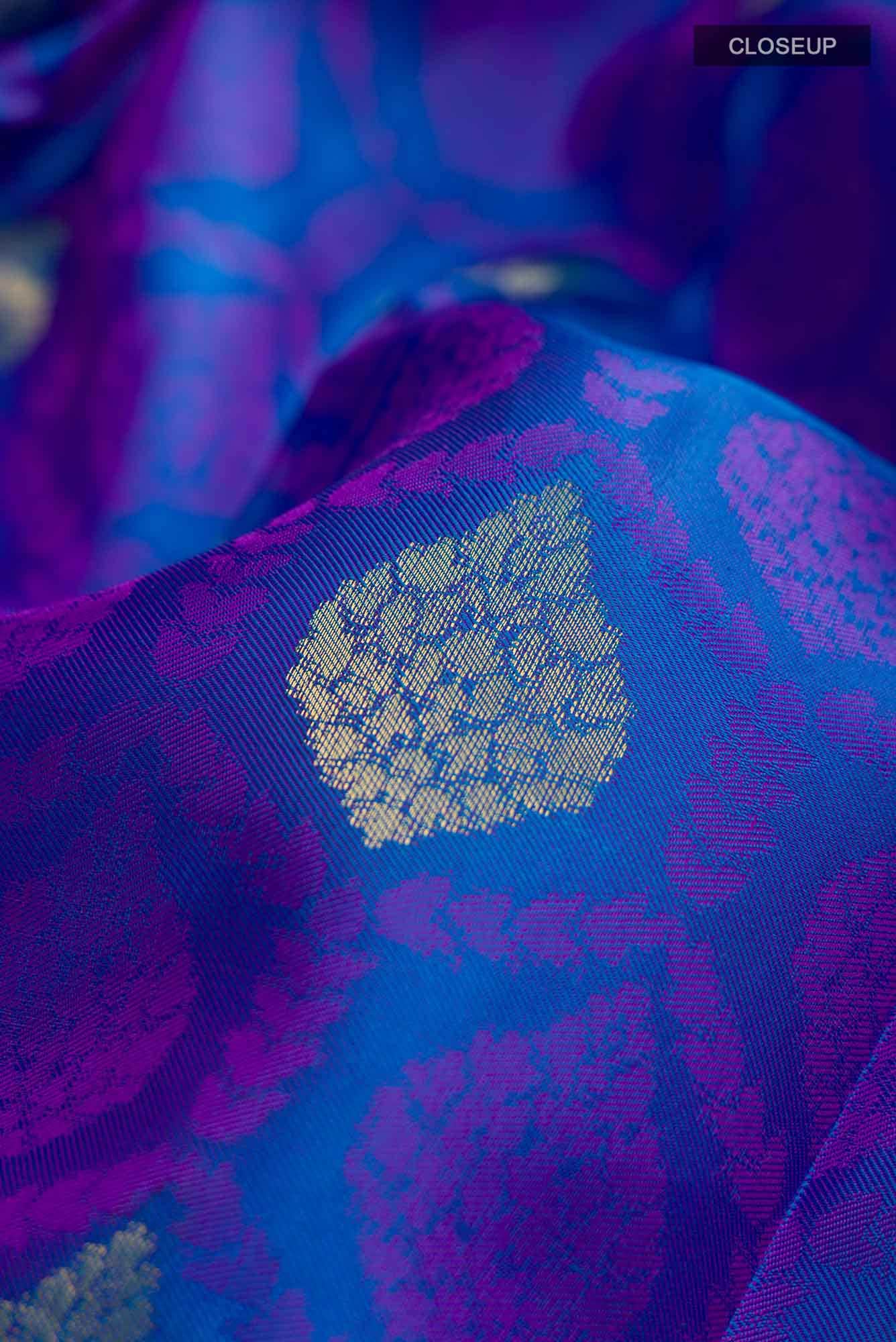 Blue Kanchipuram Silk Saree