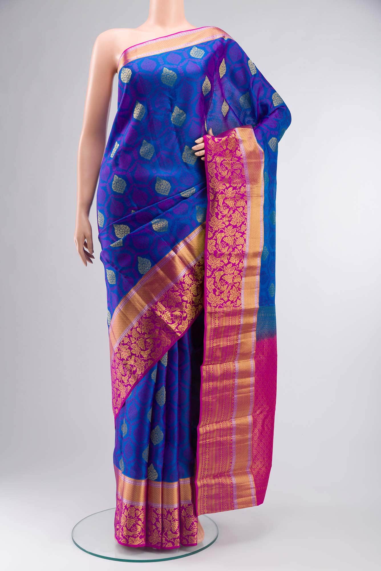 Blue Kanchipuram Silk Saree