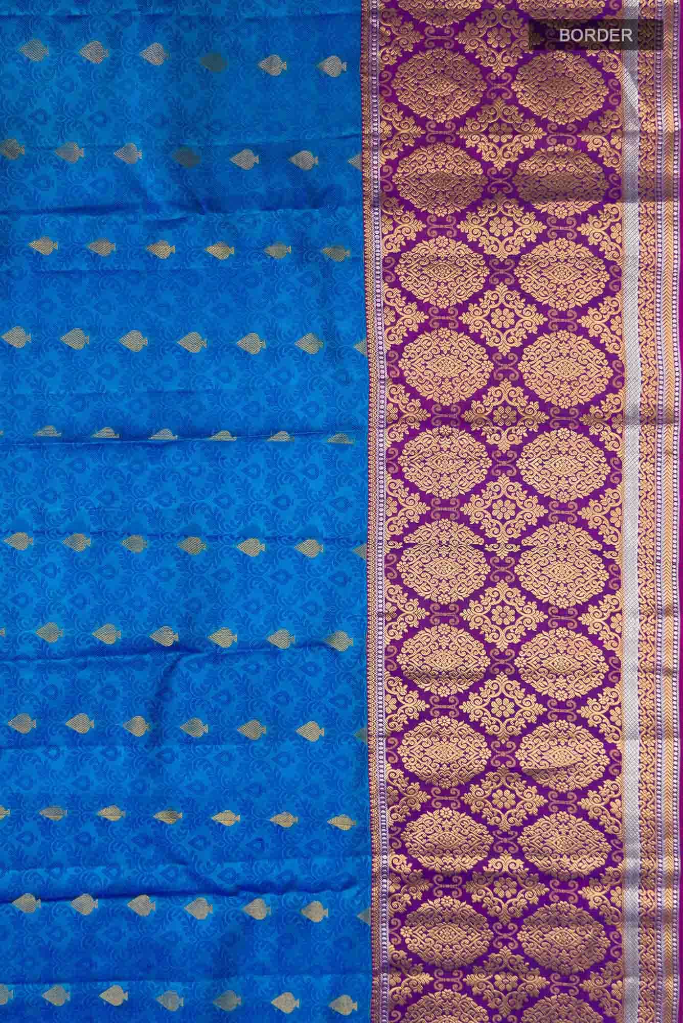 Blue Kanchipuram Silk Saree