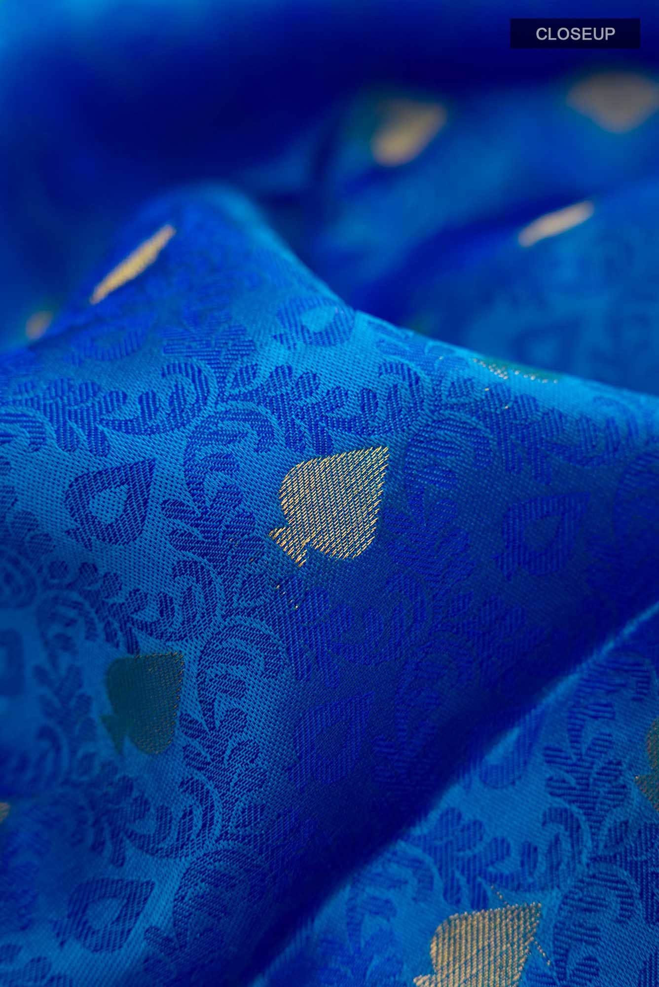 Blue Kanchipuram Silk Saree