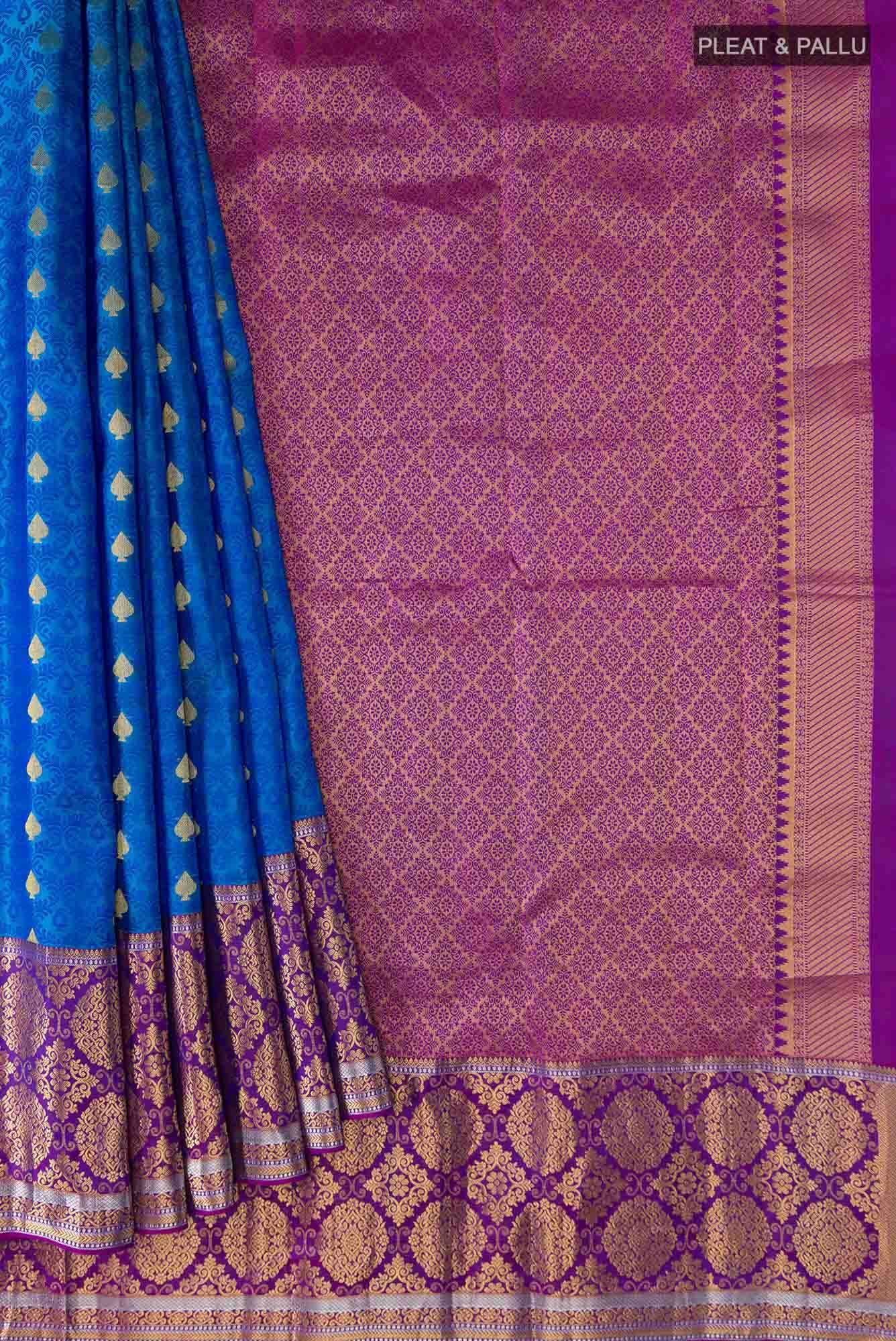 Blue Kanchipuram Silk Saree