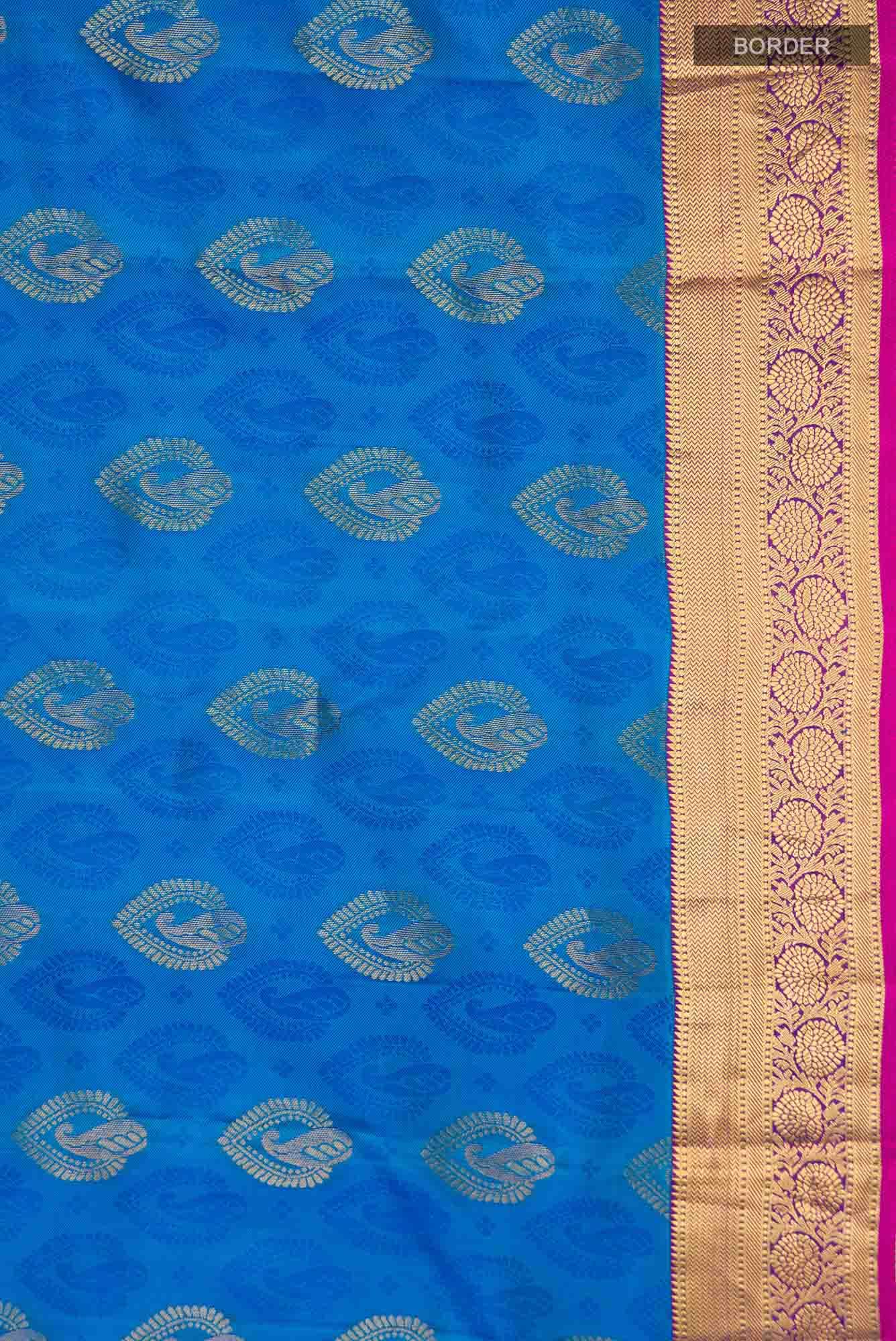 Blue Kanchipuram Silk Saree