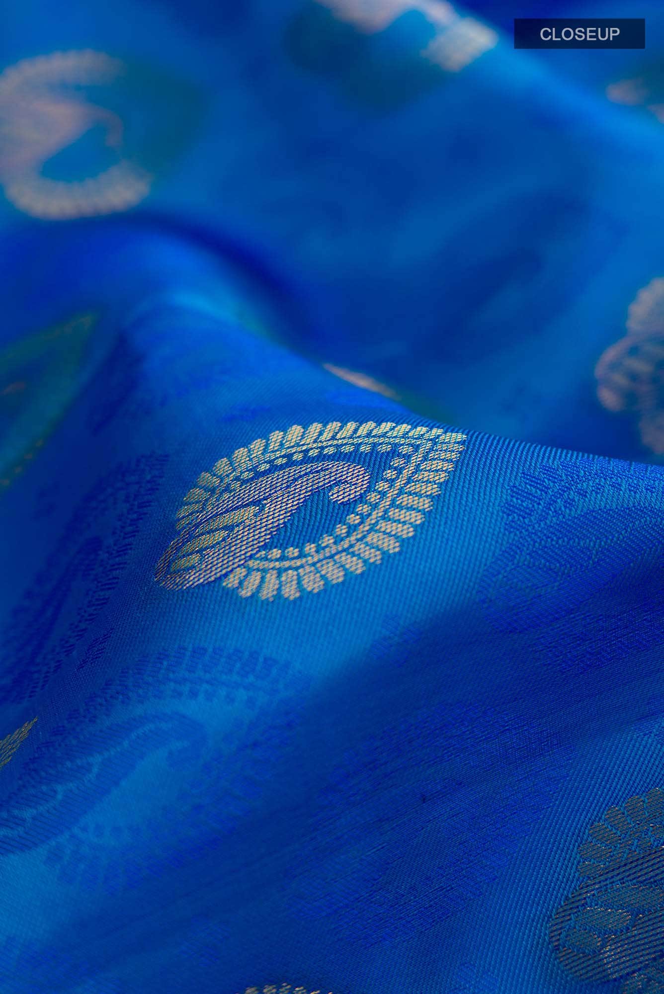 Blue Kanchipuram Silk Saree