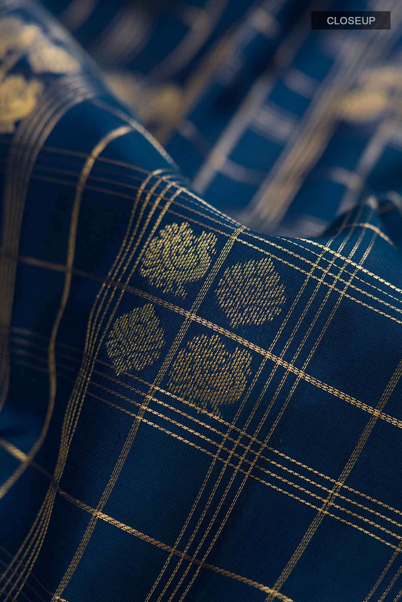 Blue Kanchipuram Silk Saree