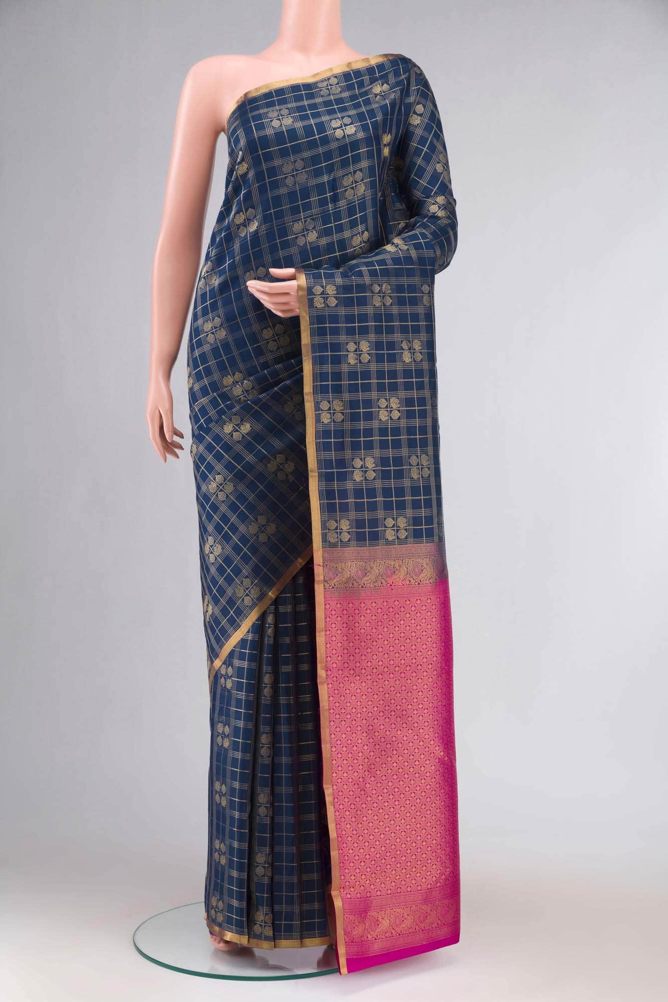 Blue Kanchipuram Silk Saree