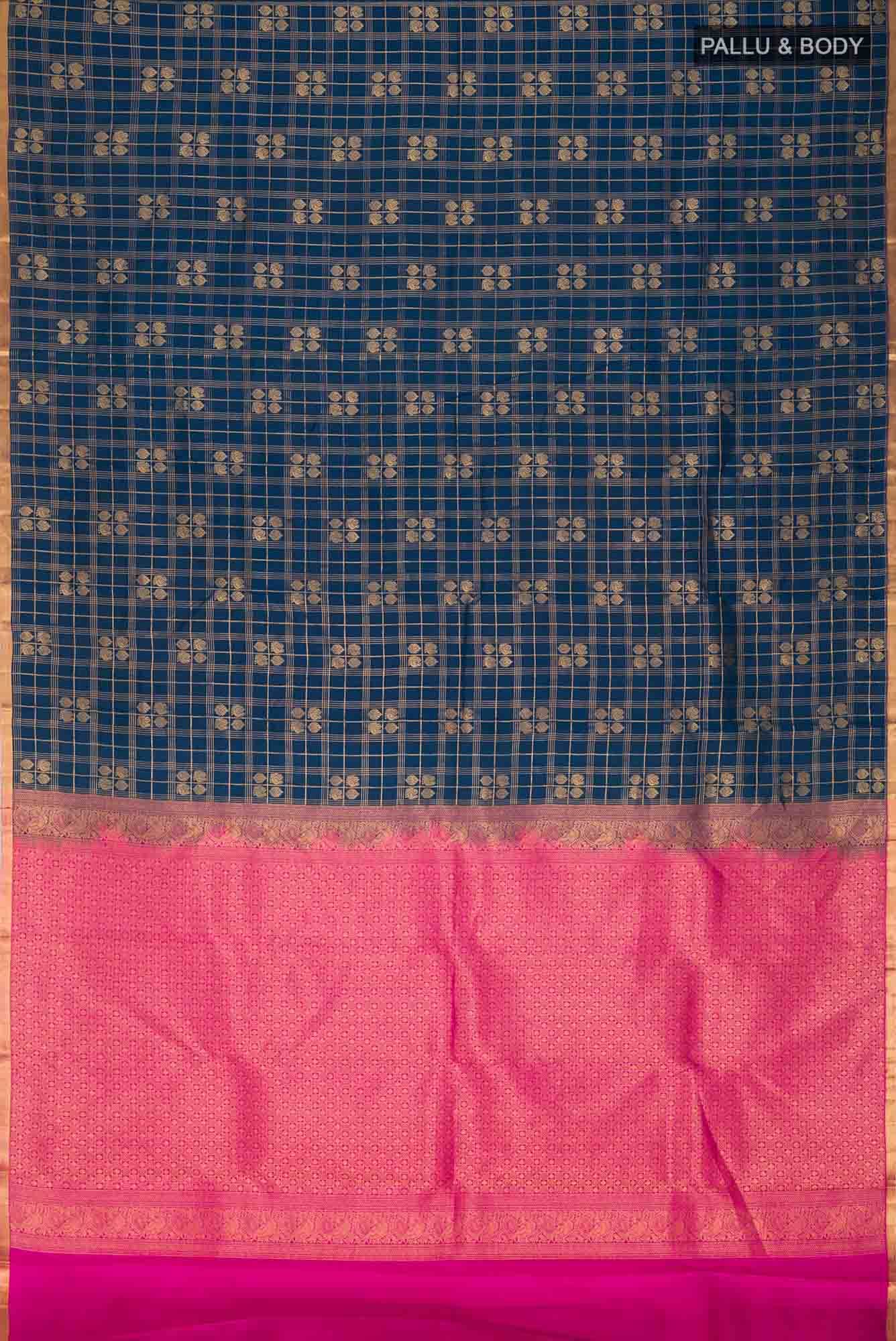Blue Kanchipuram Silk Saree