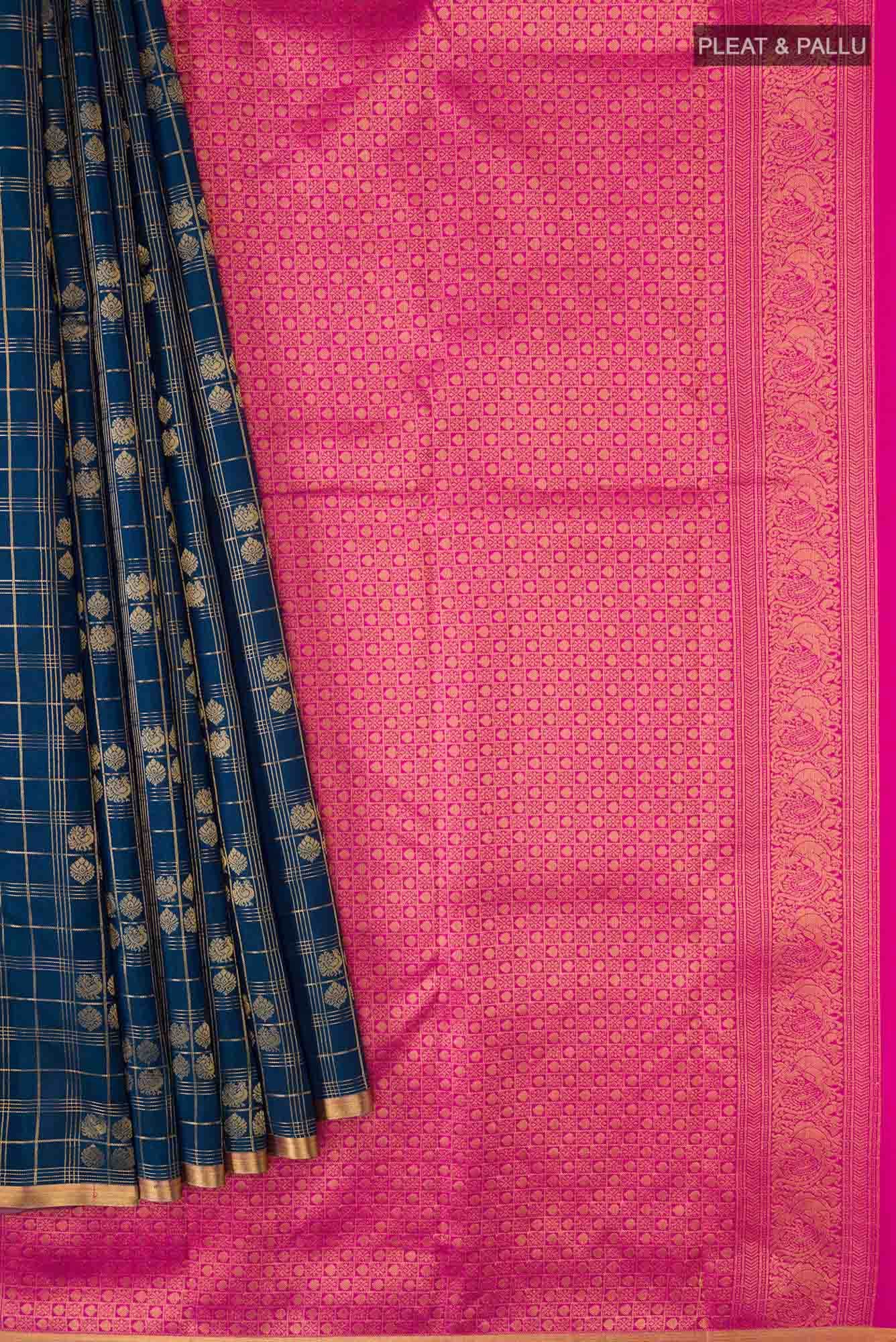 Blue Kanchipuram Silk Saree