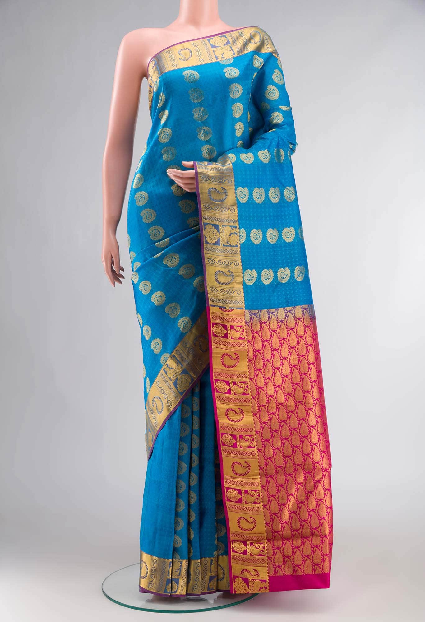 Blue Kanchipuram Silk Saree