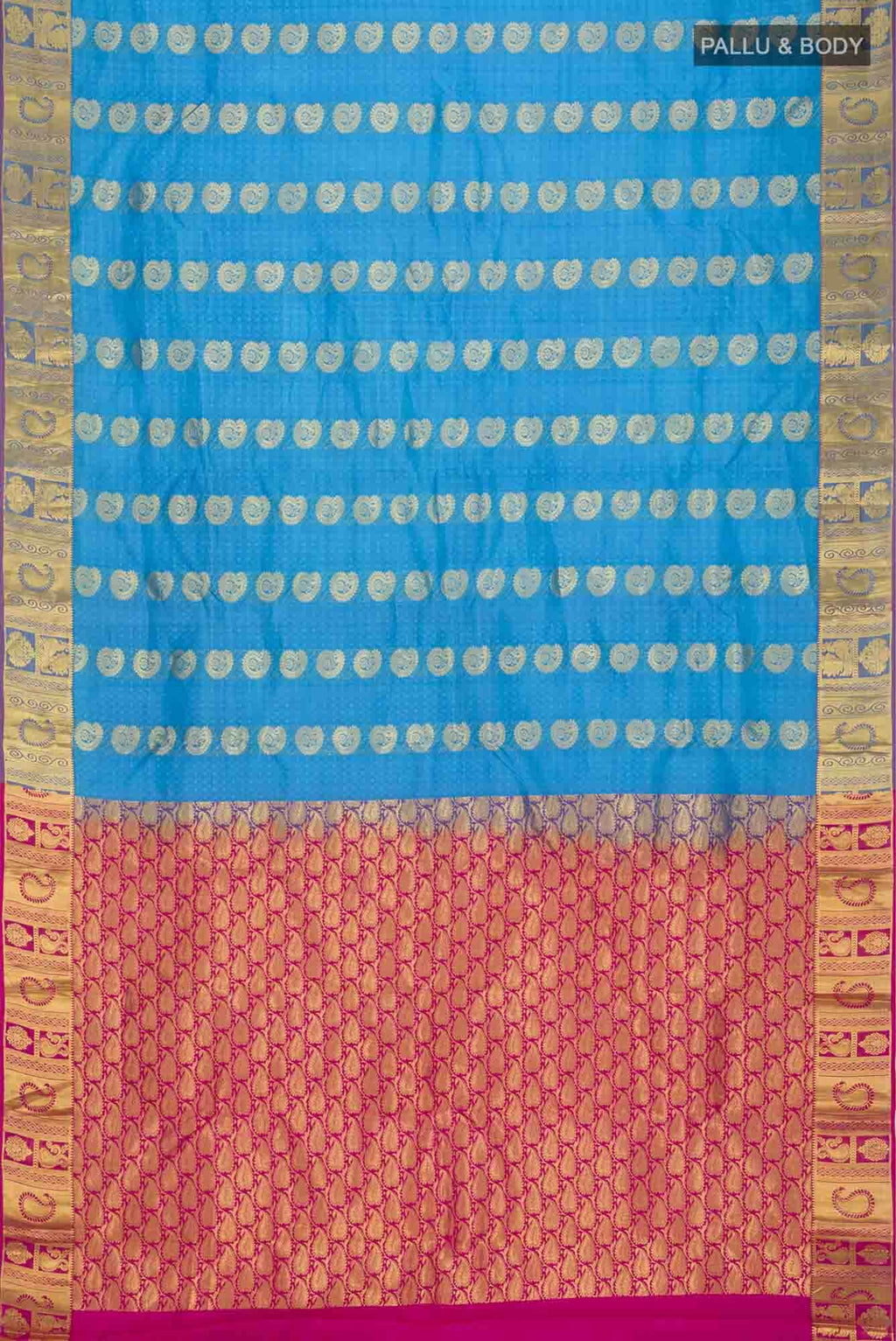 Blue Kanchipuram Silk Saree