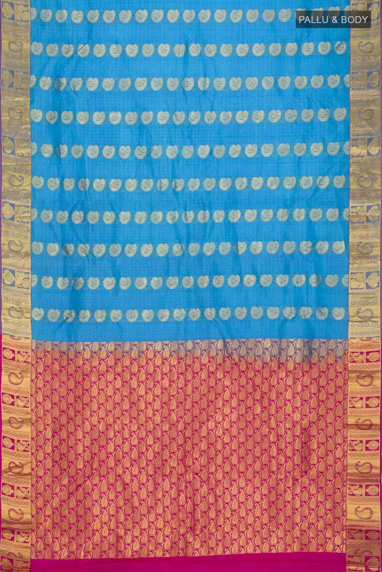 Blue Kanchipuram Silk Saree