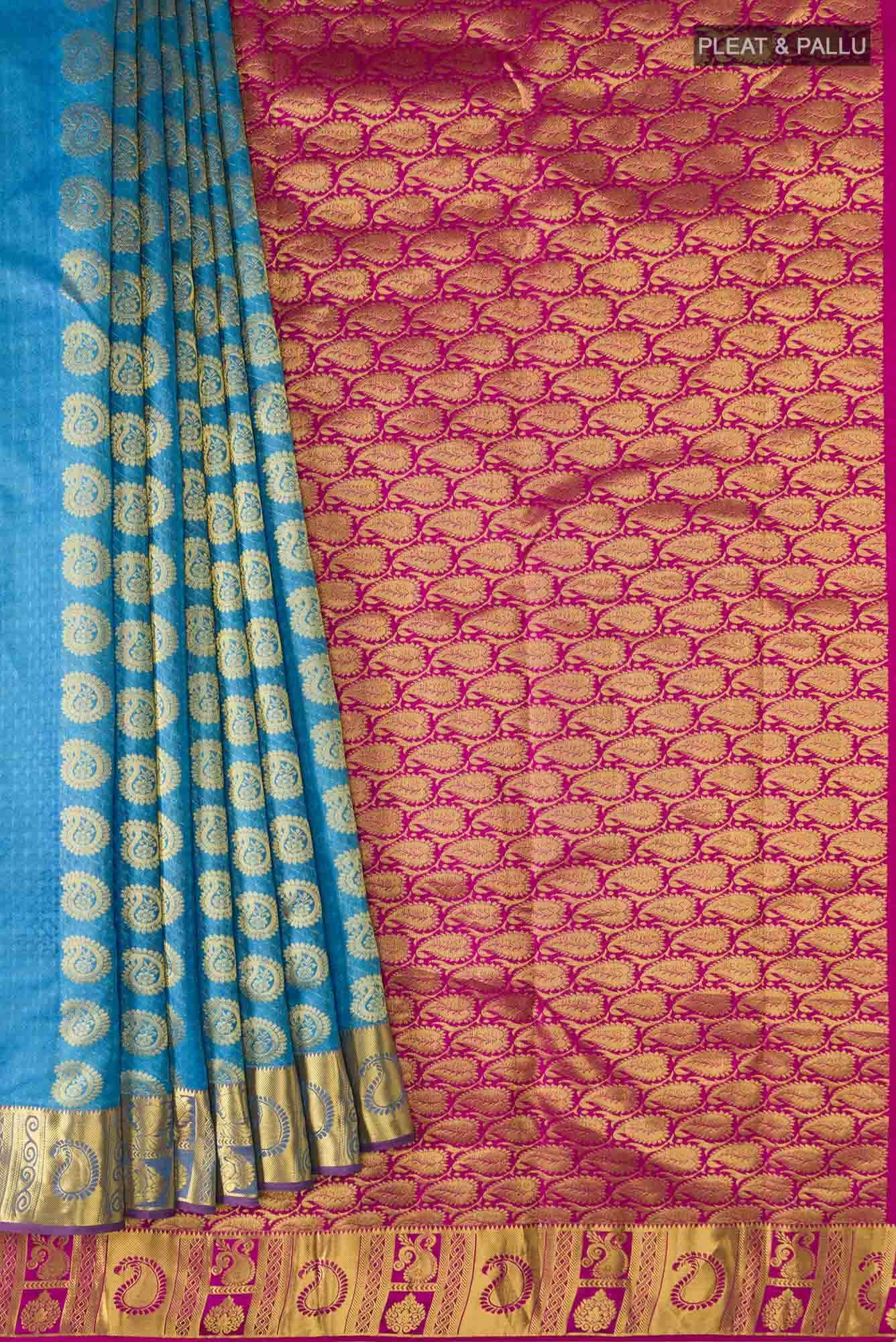 Blue Kanchipuram Silk Saree