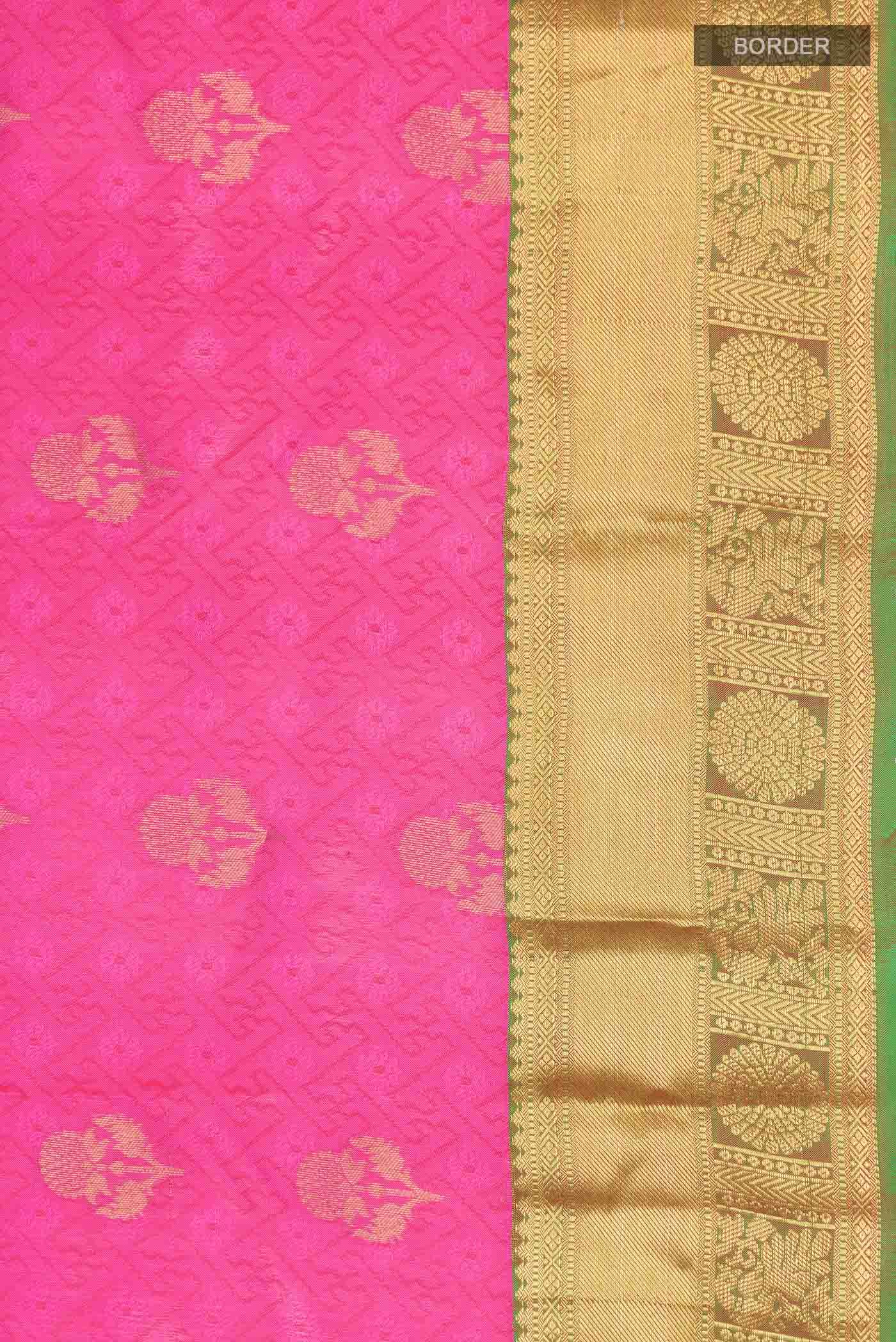 Pink Kanchipuram Silk Saree
