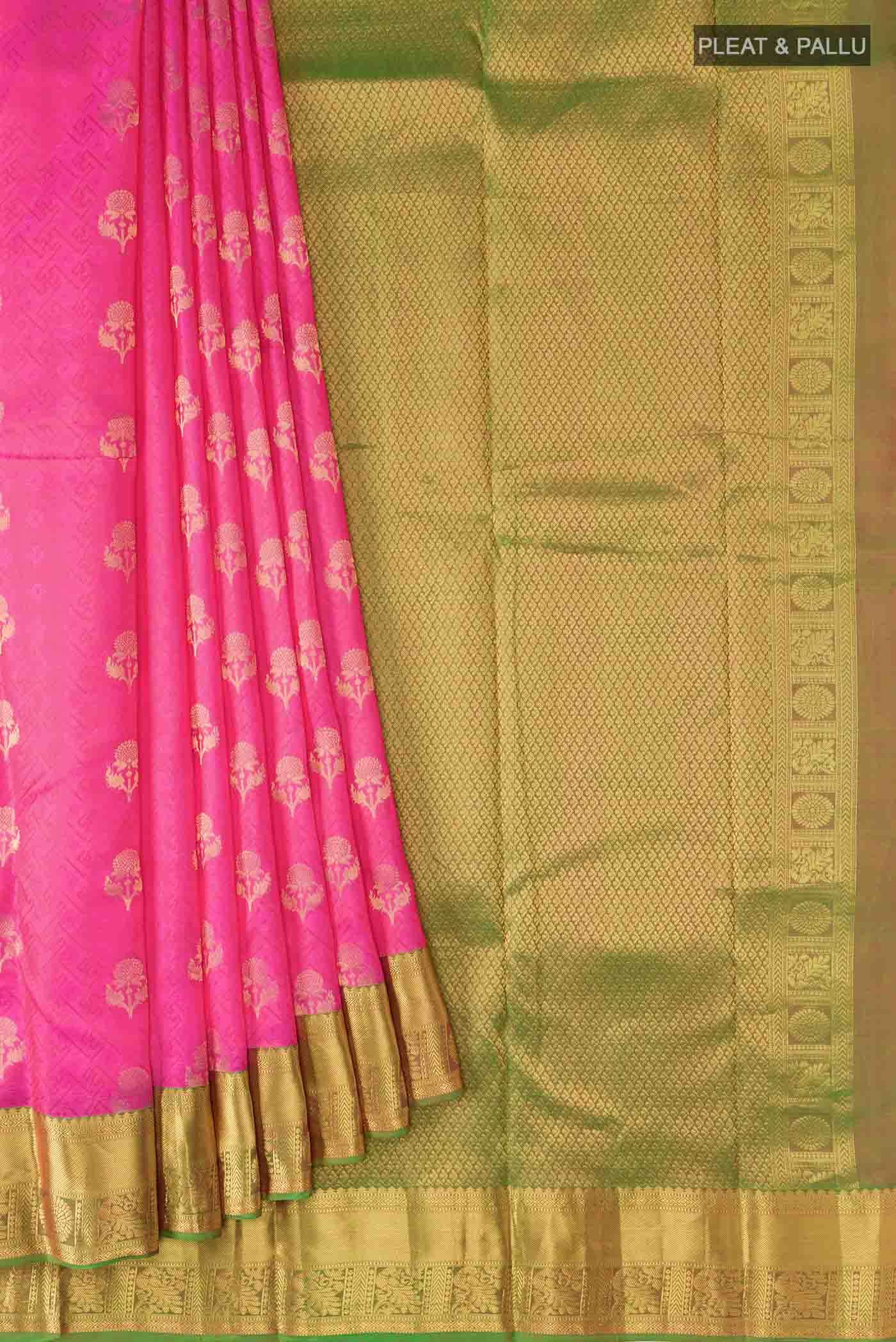 Pink Kanchipuram Silk Saree