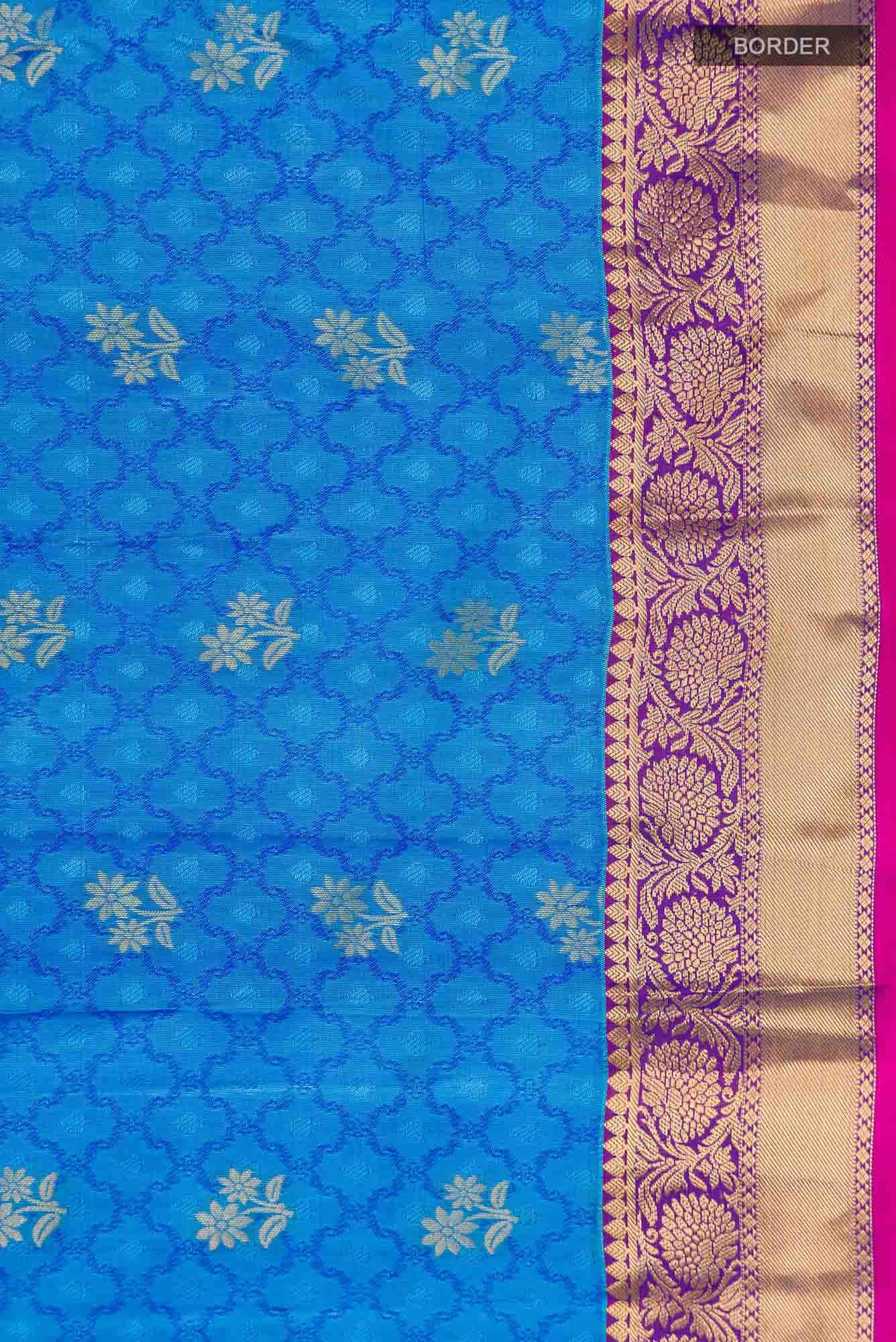 Blue Kanchipuram Silk Saree