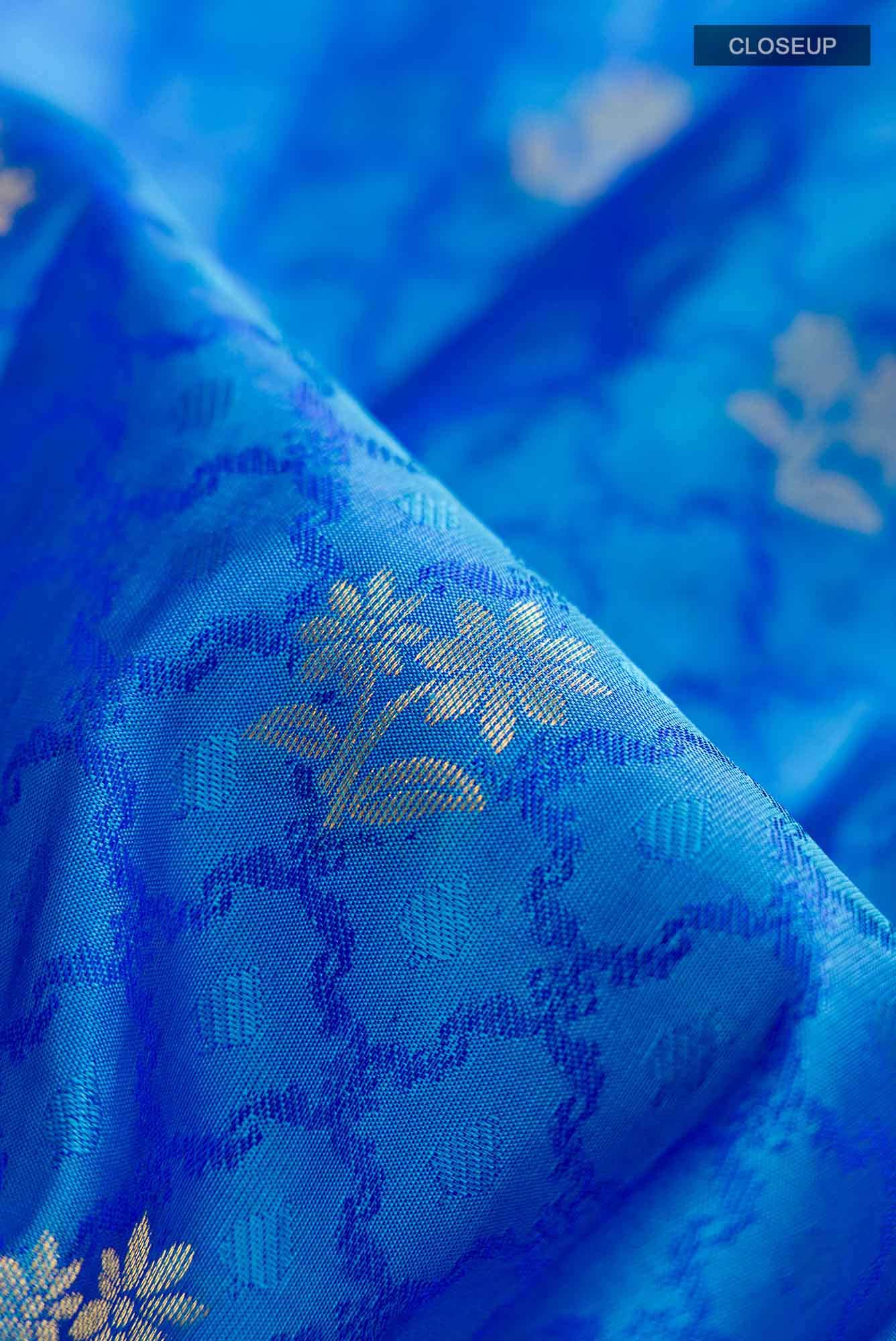 Blue Kanchipuram Silk Saree