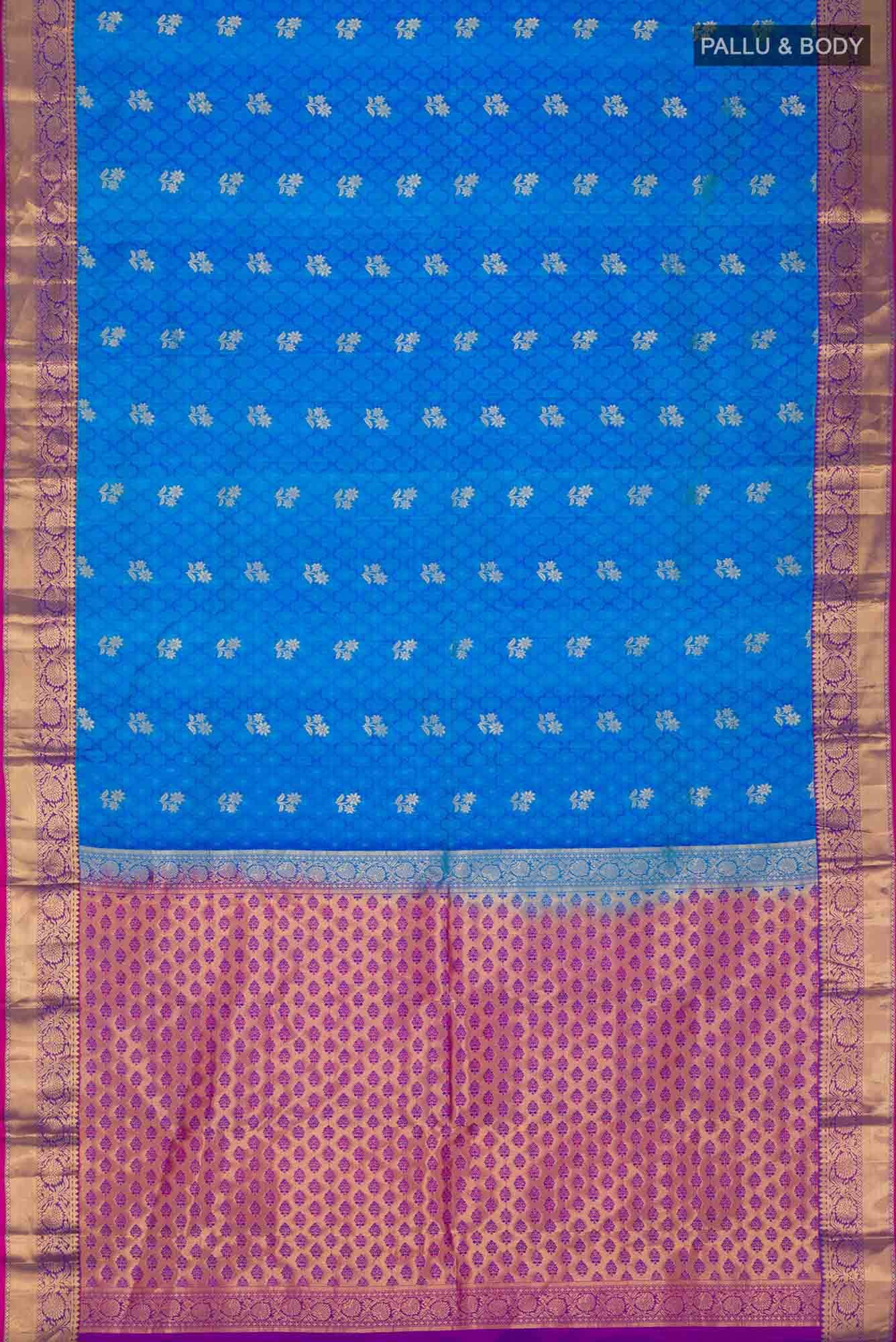 Blue Kanchipuram Silk Saree