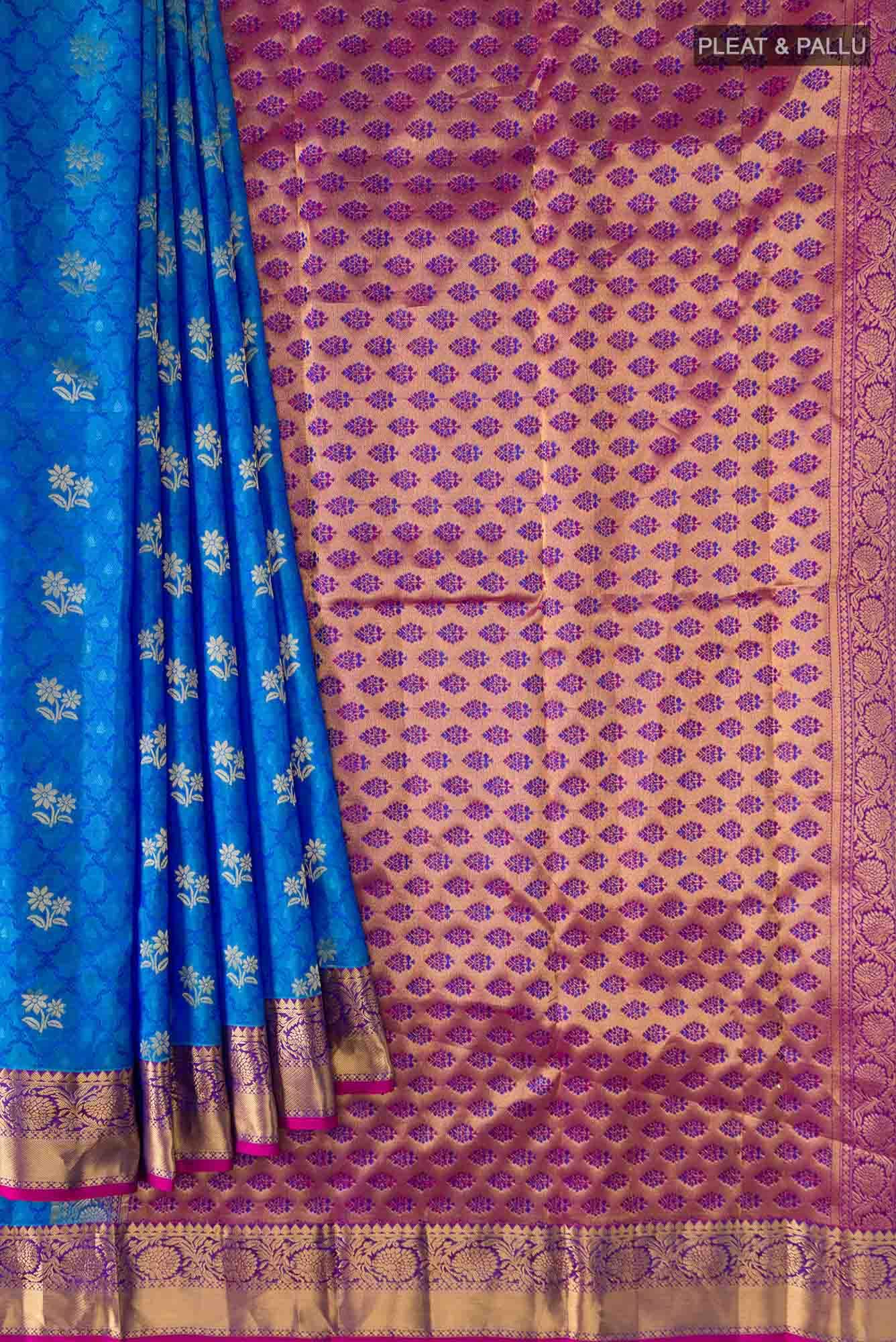 Blue Kanchipuram Silk Saree
