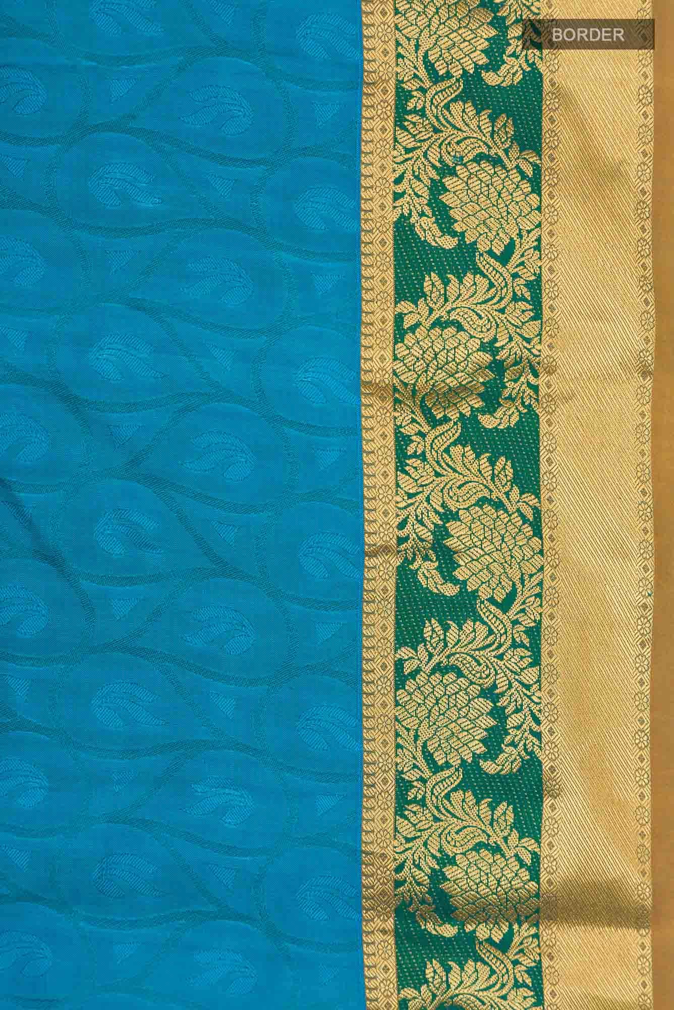 Blue Kanchipuram Silk Saree