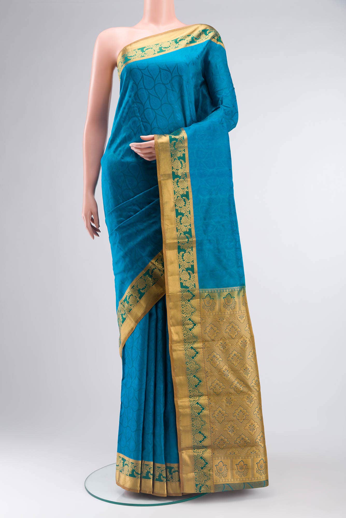 Blue Kanchipuram Silk Saree