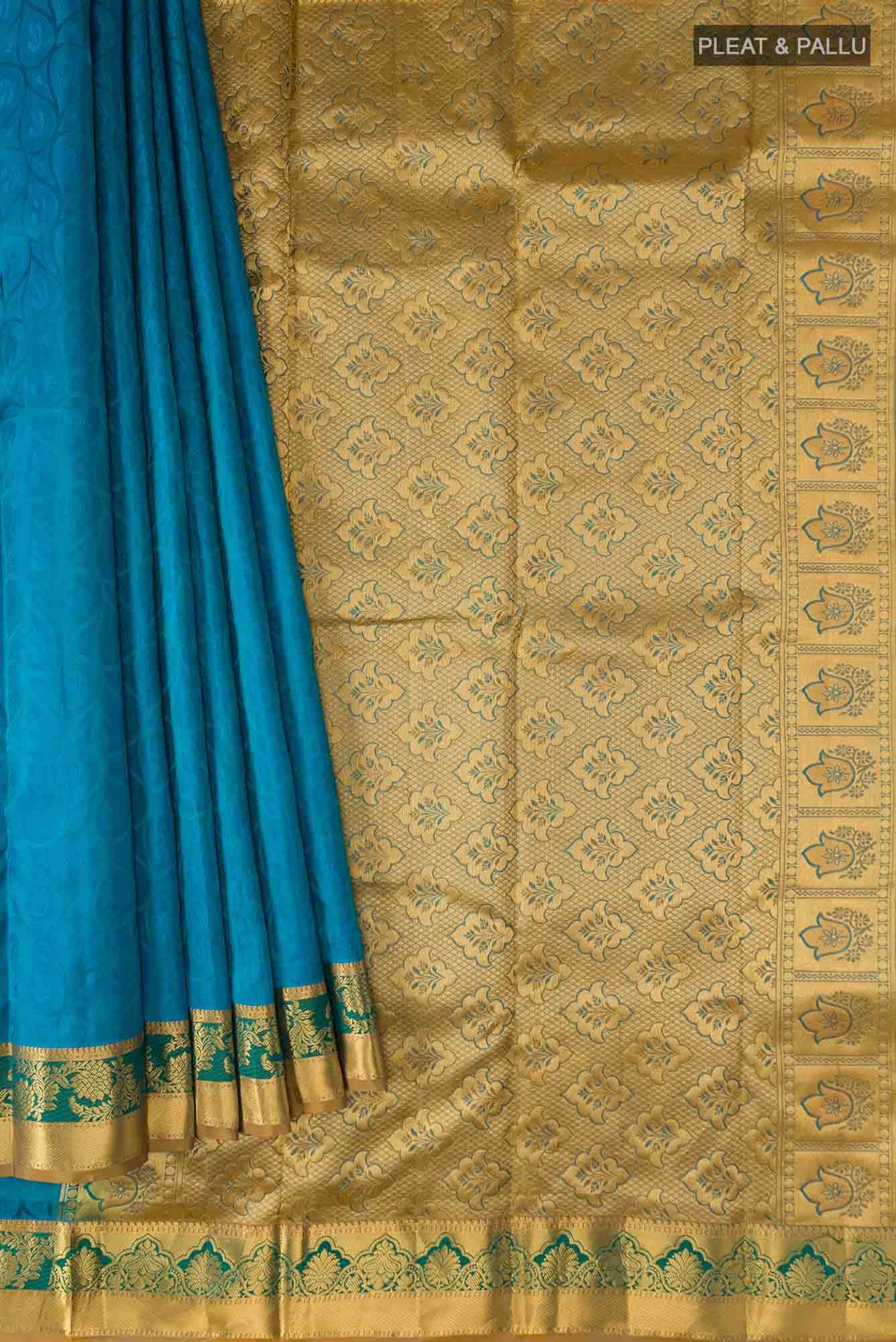 Blue Kanchipuram Silk Saree