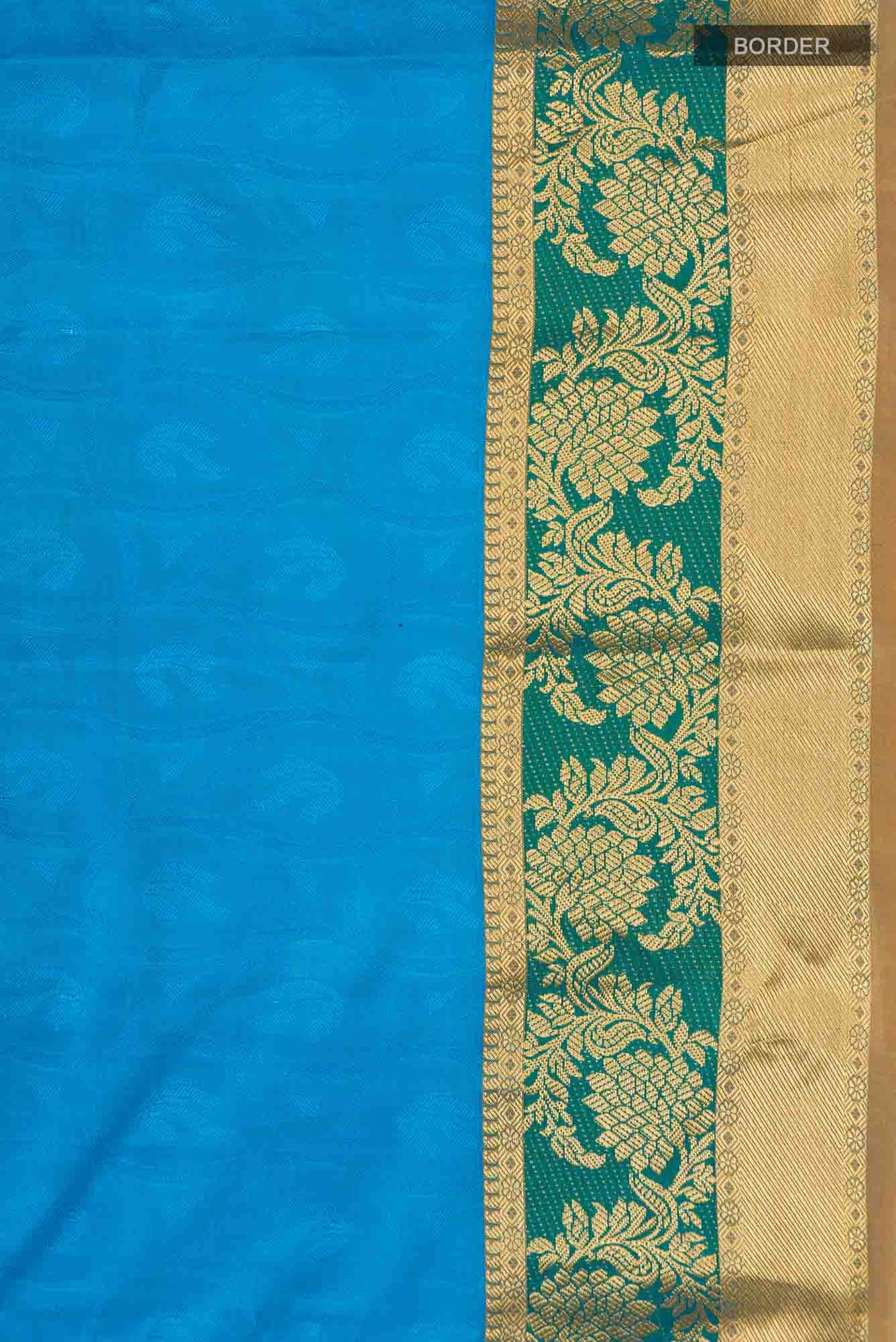 Blue Kanchipuram Silk Saree