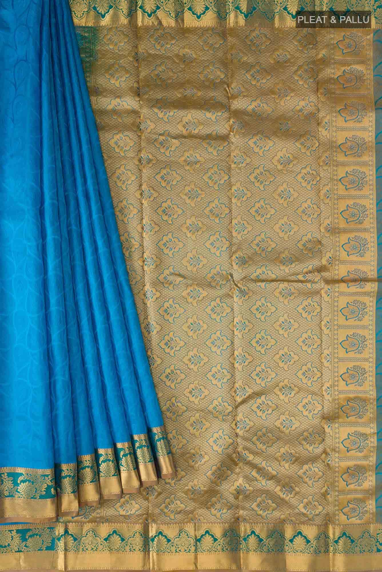 Blue Kanchipuram Silk Saree