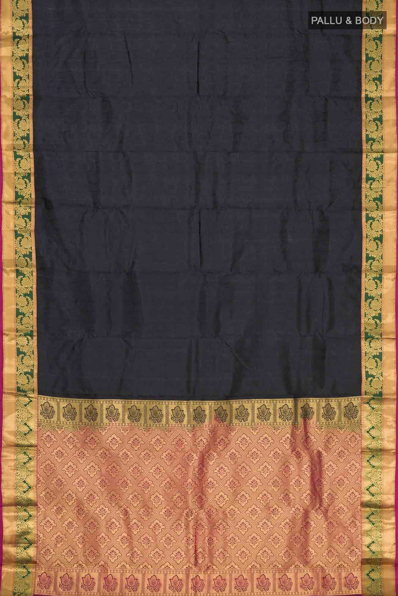 Black Kanchipuram Silk Saree