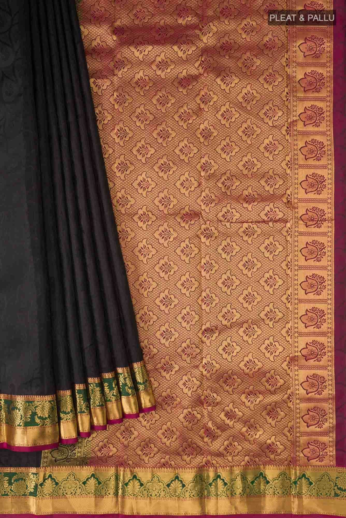 Black Kanchipuram Silk Saree