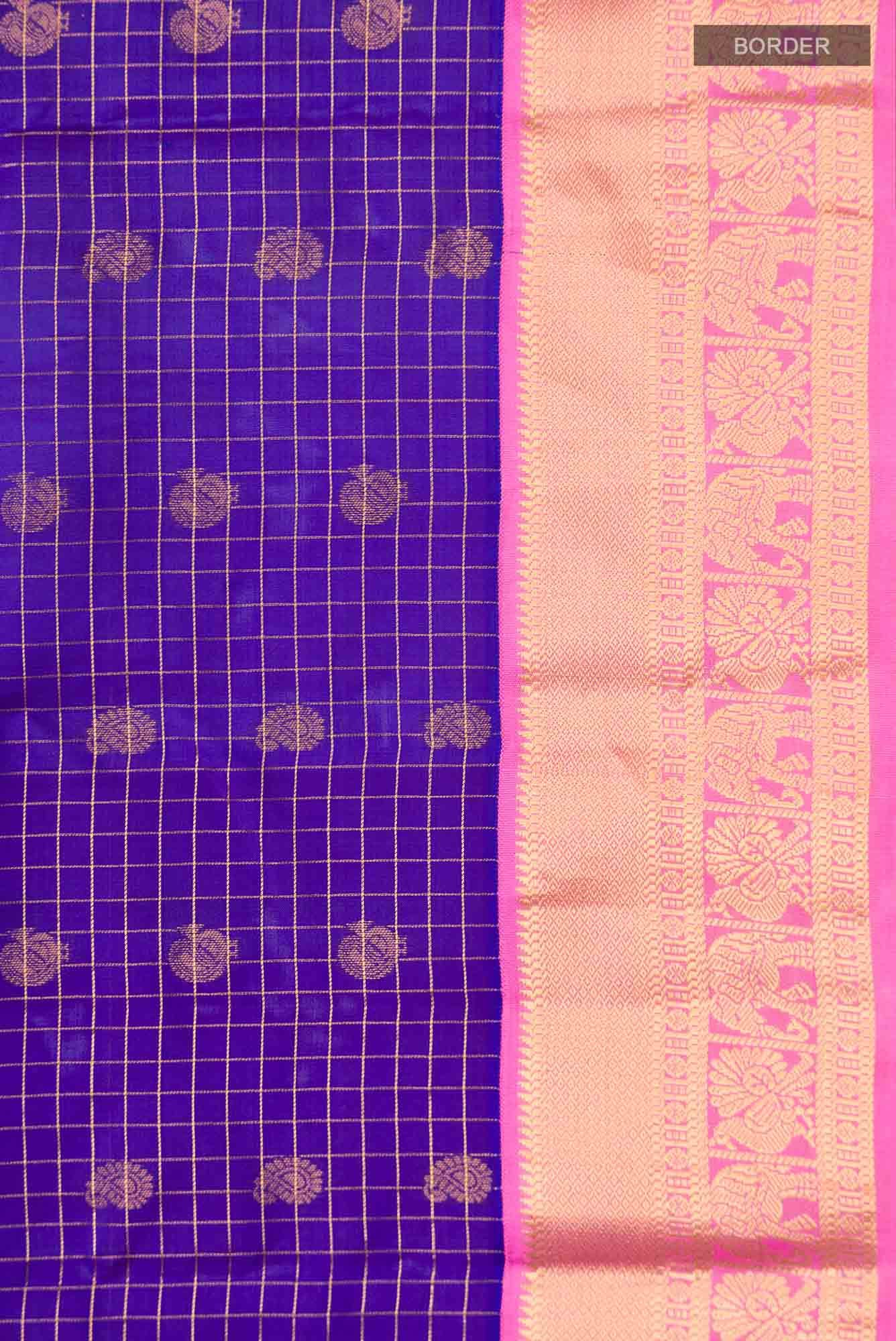 Blue Kanchipuram Silk Saree